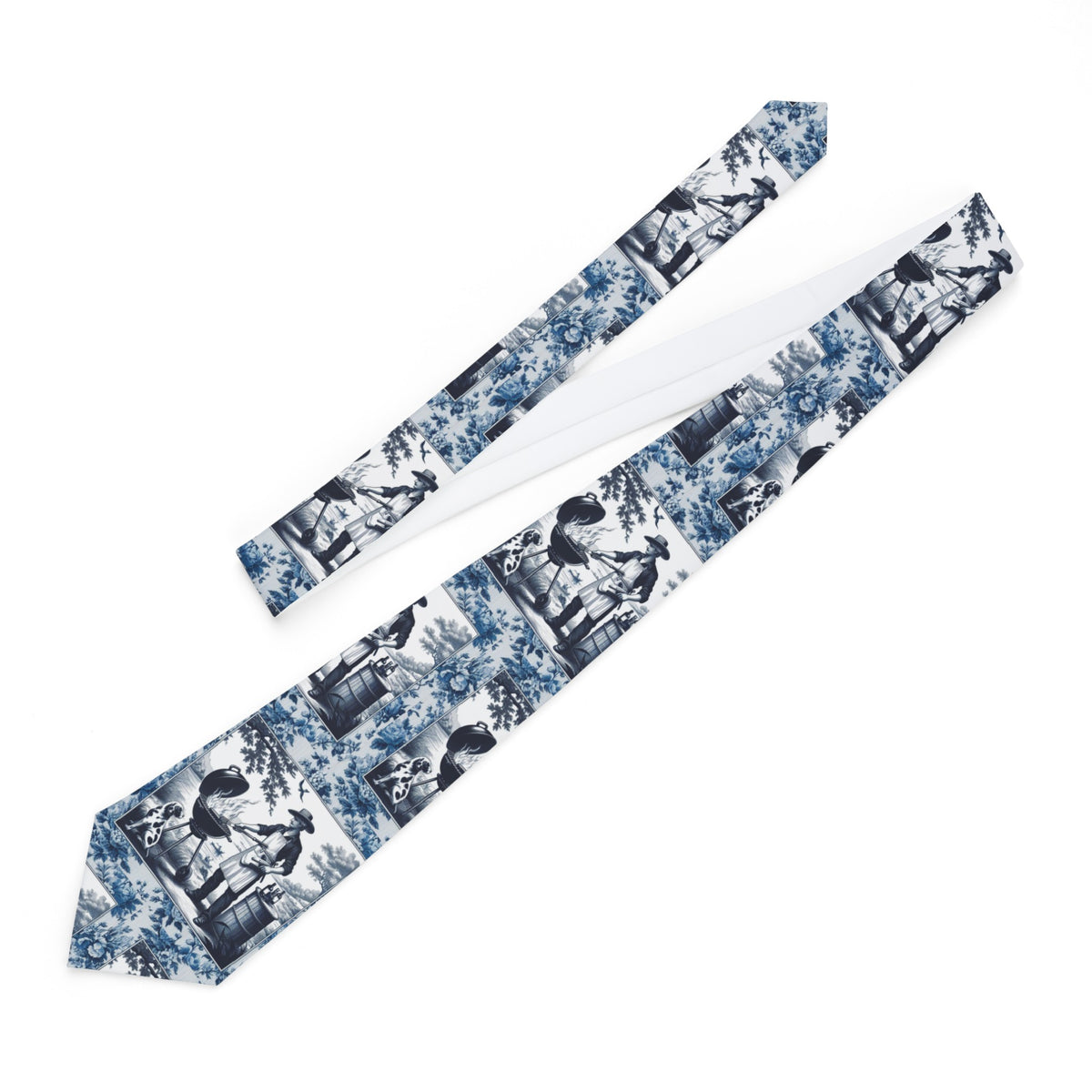 Backyard BBQ Blue Printed Necktie