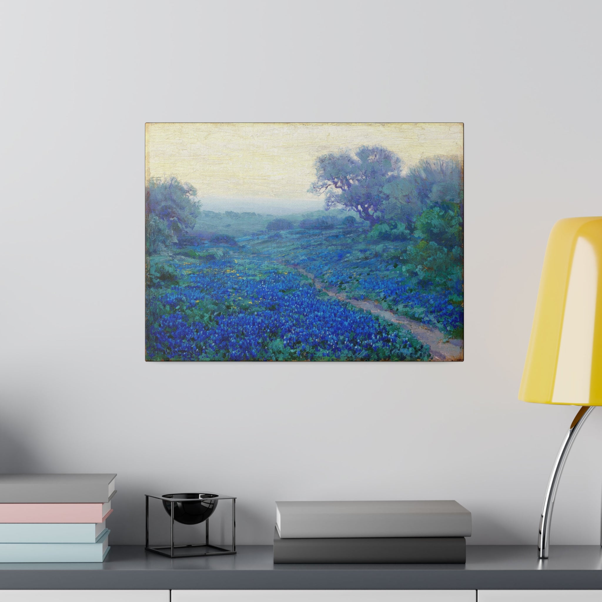 Blue Bonnets at Sunrise - Julian Onderdonk Matte Canvas, Stretched, 0.75" - Spruced Roost
