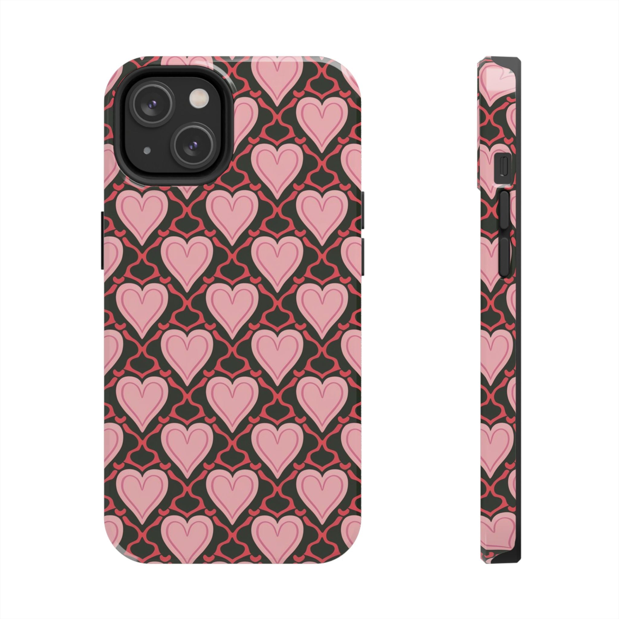 Trellis Hearted - Tough Case for iPhone 14, 15, 16 - Spruced Roost