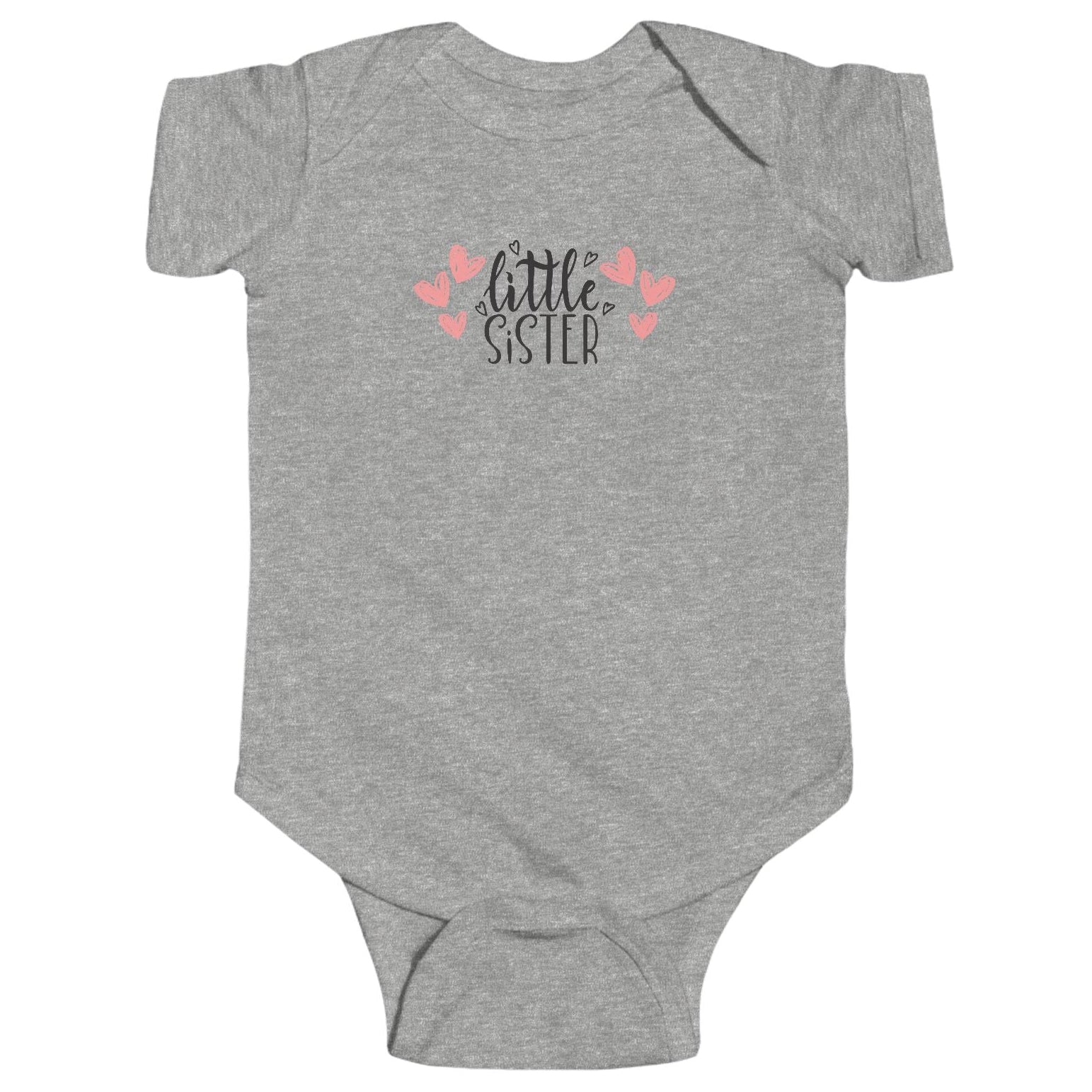 "Little Sister Hearts" - Cute Infant Bodysuit