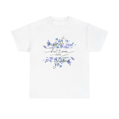 Blue floral Mama Colorful Unisex Heavy Cotton Tee