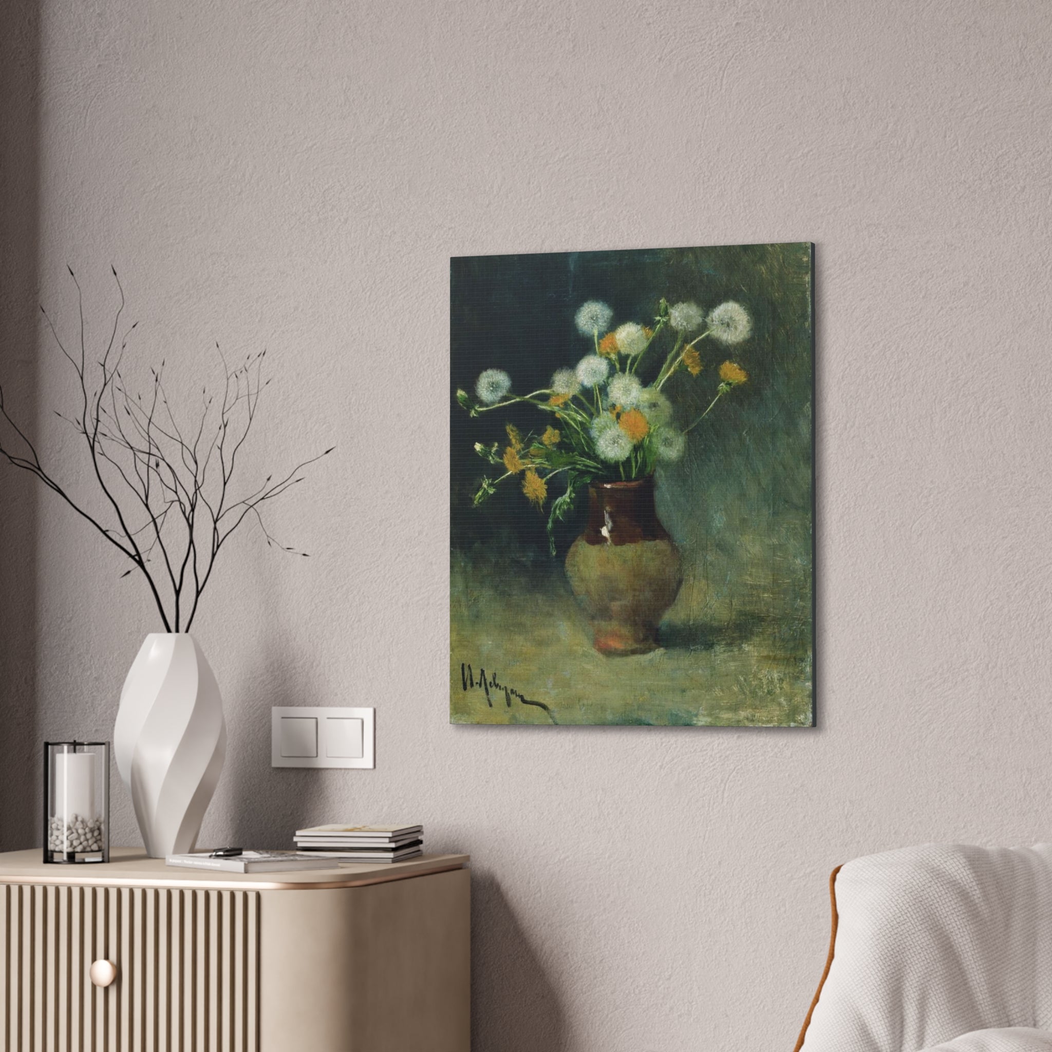 Isaac Levitan Dandelions -1889  Canvas Stretched, 0.75" - Spruced Roost