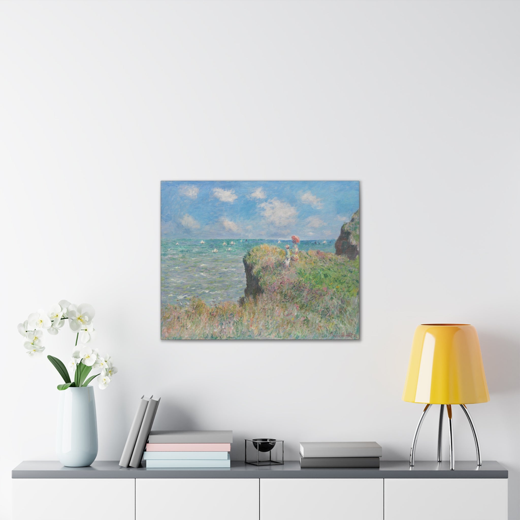 Cliff Walk at Pourville - Claude Monet Canvas Stretched, 0.75" - Spruced Roost