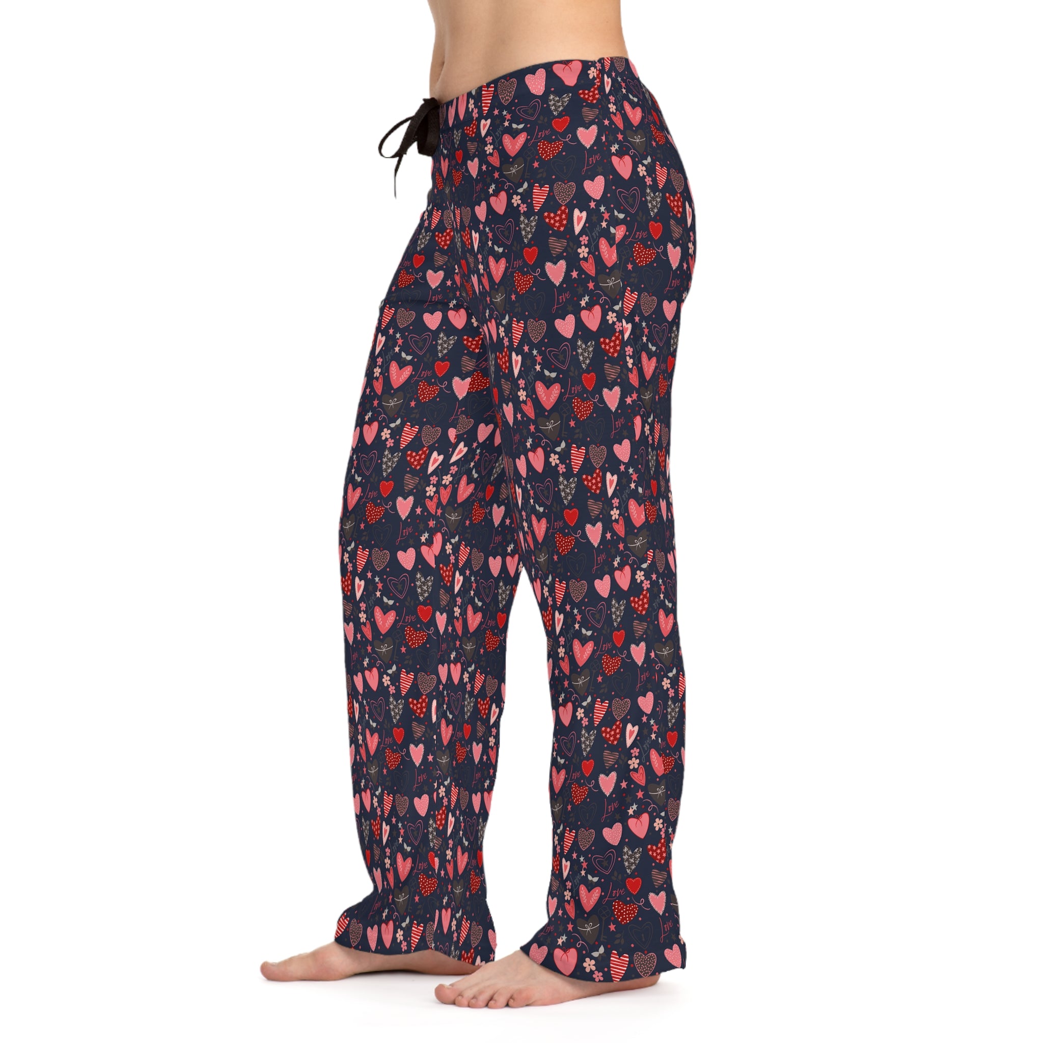 Base of Hearts Women's Pajama Pants (AOP) - Navy