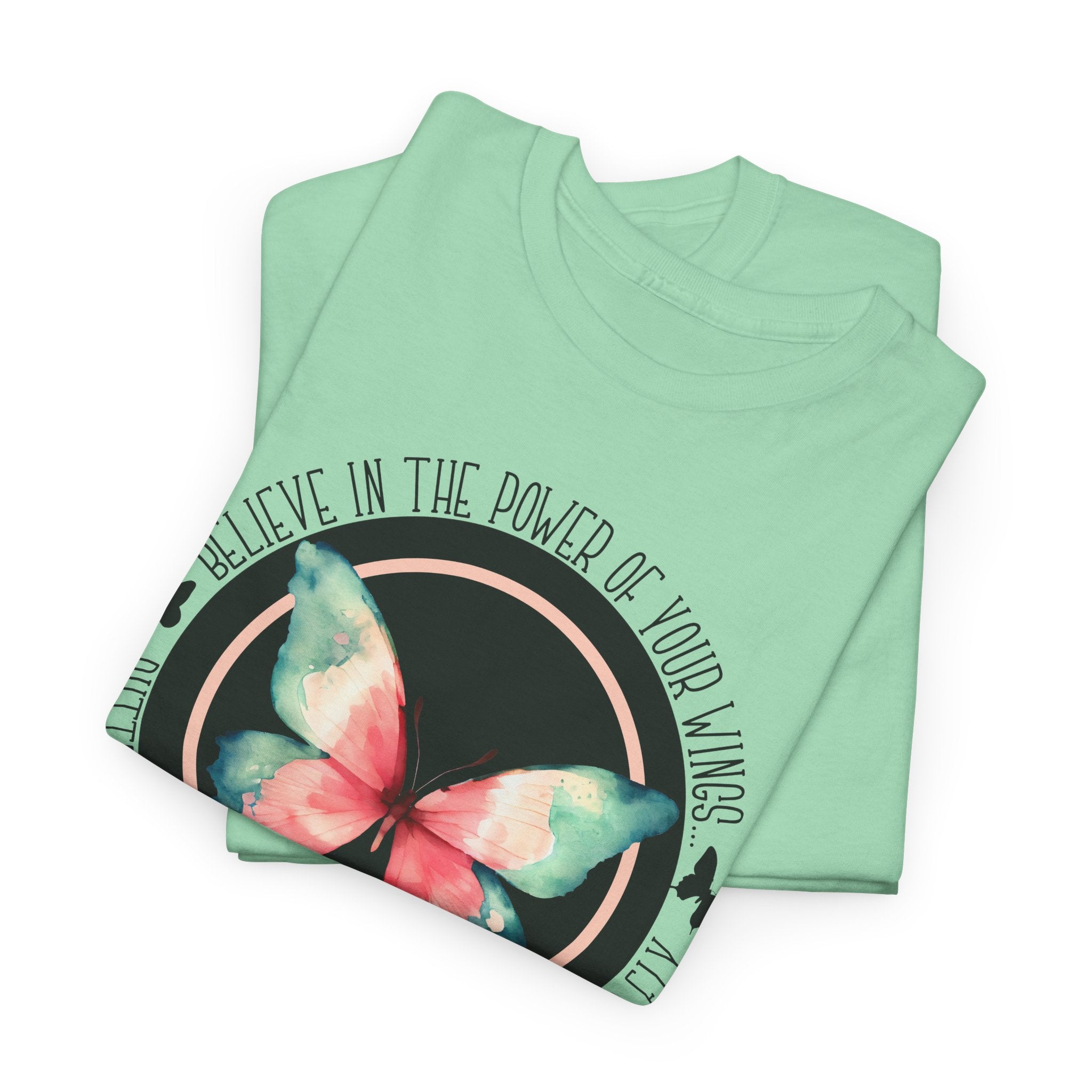Believe in the Butterfly - Unisex Heavy Cotton Tee - Spruced Roost