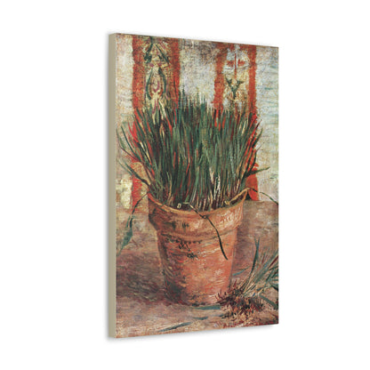 Flowerpot with Chives - Vincent van Gogh - Canvas Gallery Wraps