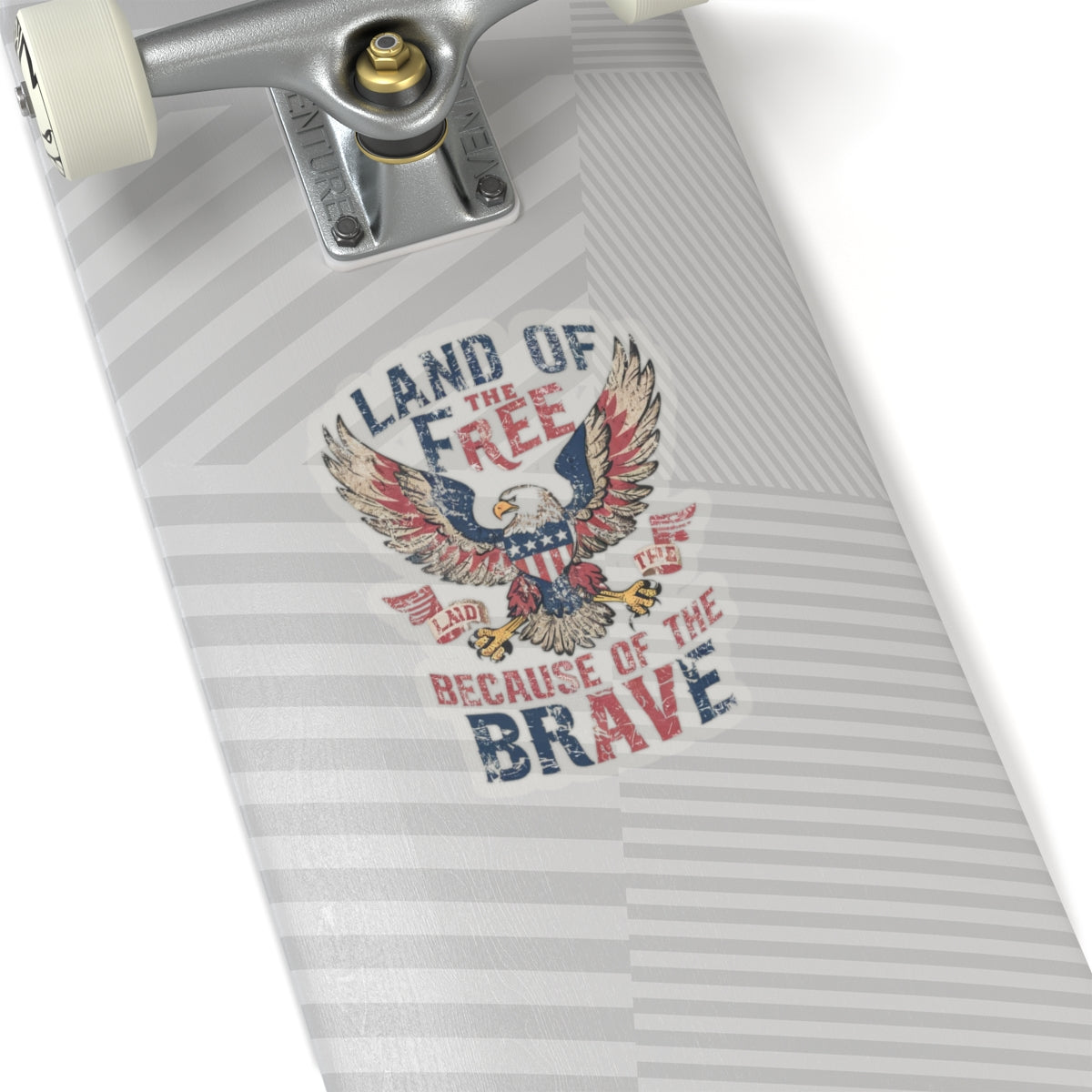 Land of the Free Because of the BRAVE - Kiss-Cut Stickers