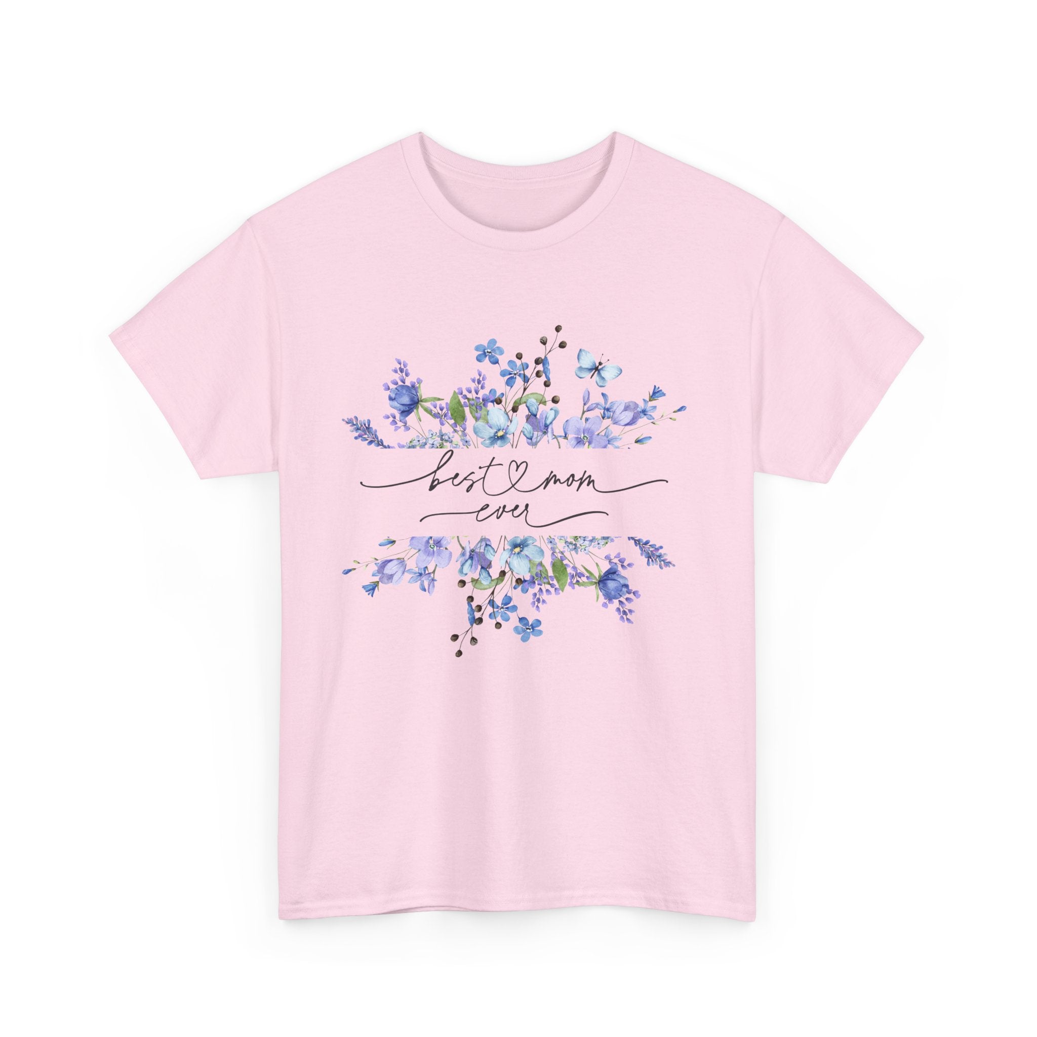Blue floral Mama Colorful Unisex Heavy Cotton Tee - Spruced Roost