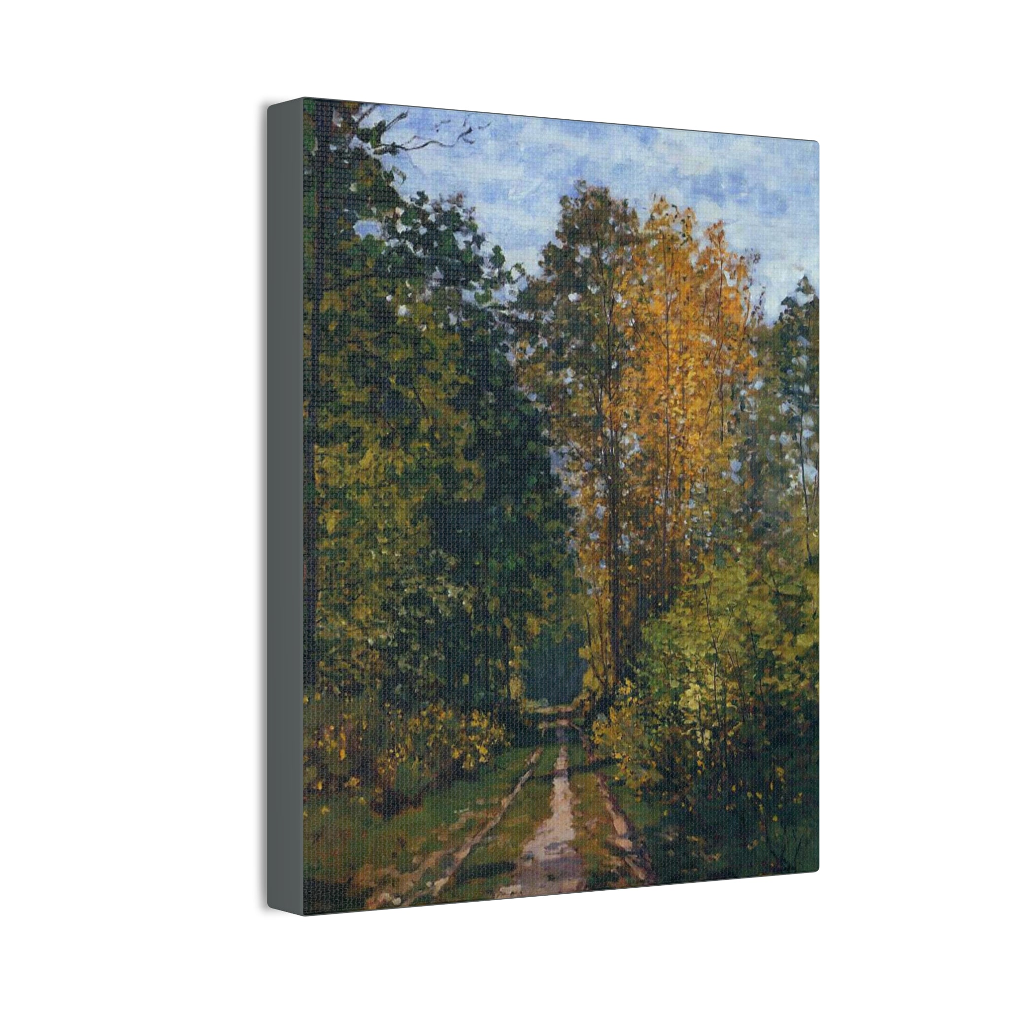 Wooded Path 1865 - Claude Monet - Canvas Stretched, 0.75" - Spruced Roost