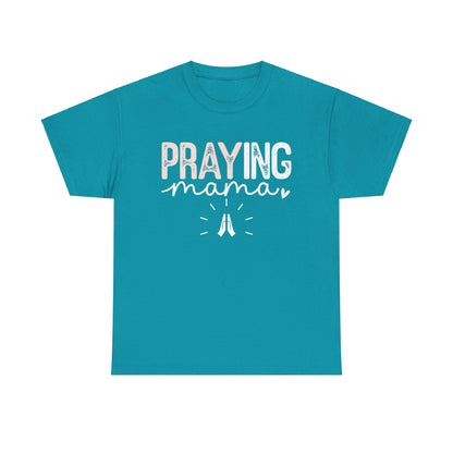 Praying Mama White Pink Unisex Heavy Cotton Tee