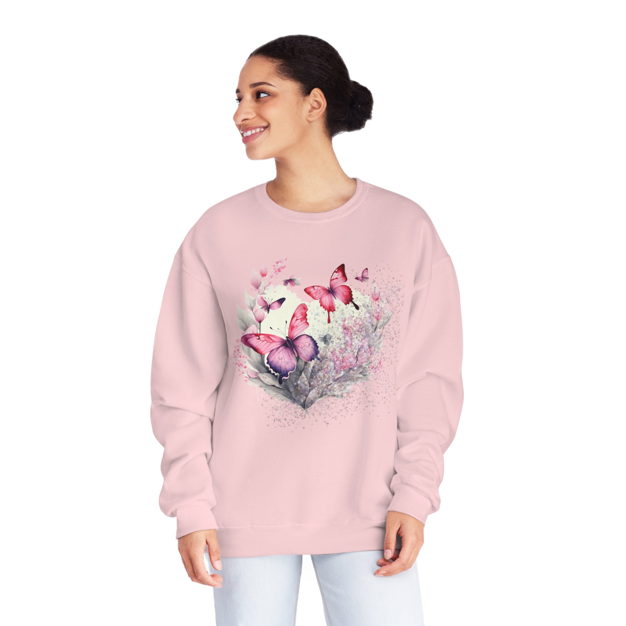 Two Butterflies Unisex NuBlend® Crewneck Sweatshirt - Spruced Roost