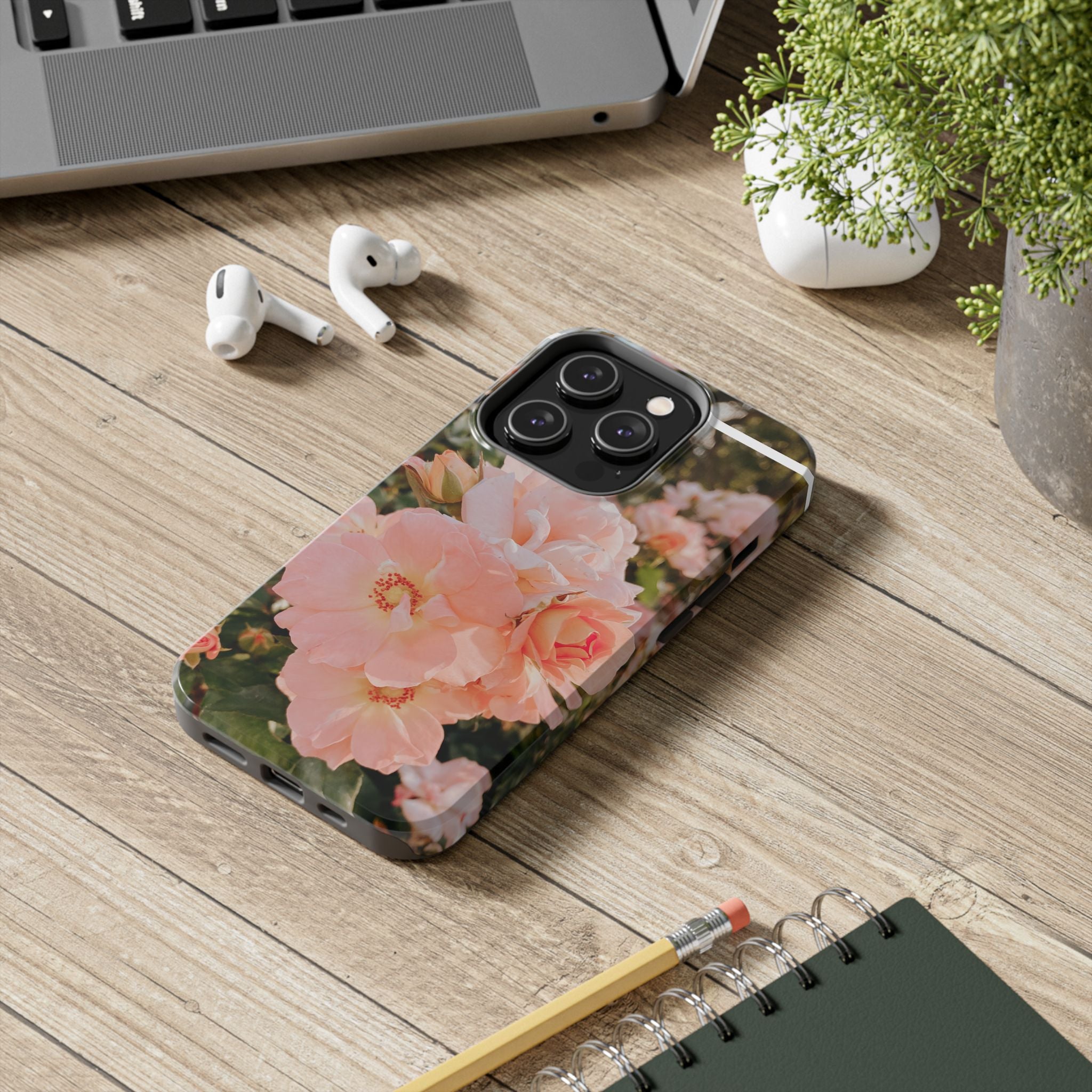 Blush Hollyhocks - Tough Case for iPhone 14, 15, 16