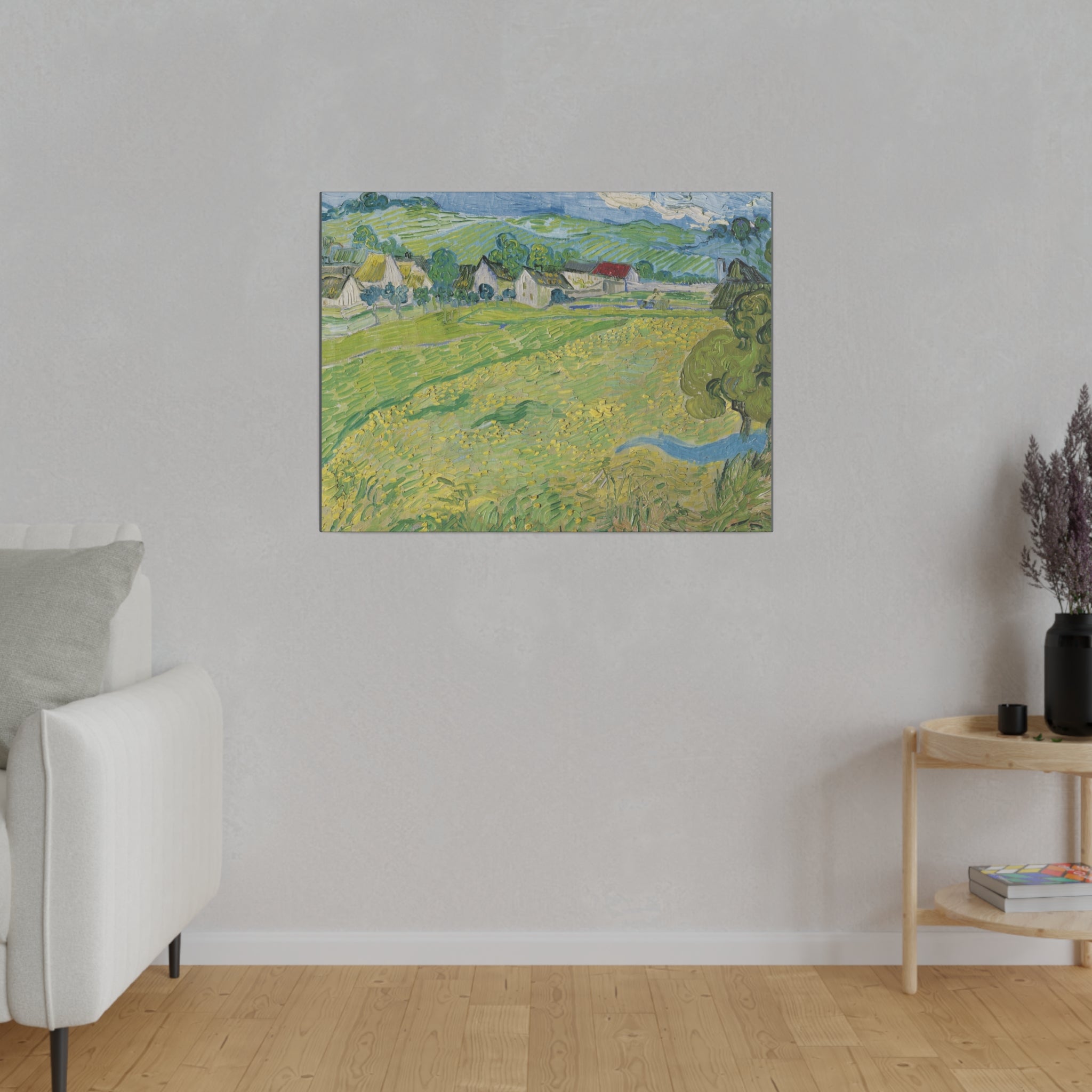 Les Vessenots à Auvers - Vincent van Gogh - Matte Canvas, Stretched, 0.75" - Spruced Roost
