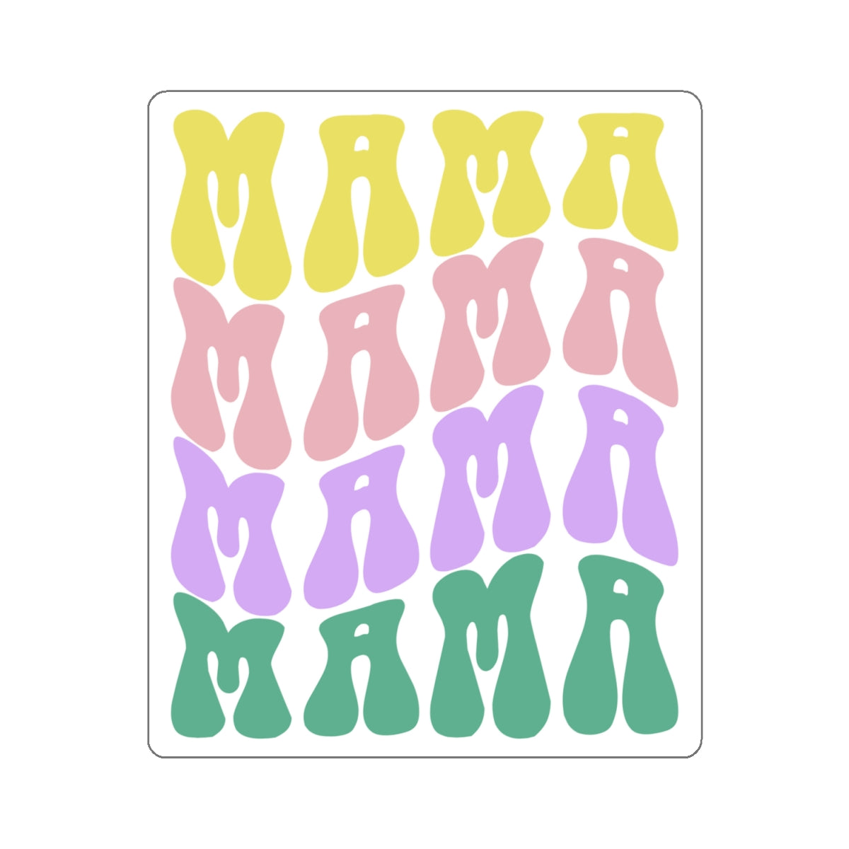 Mama Spring colors Kiss-Cut Stickers