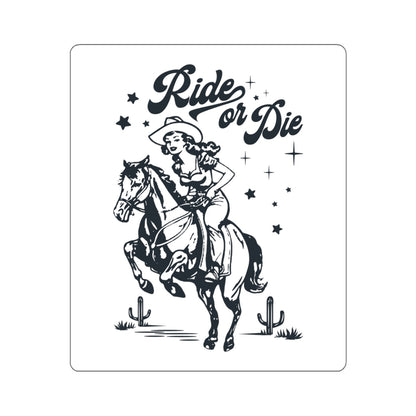 Ride or Die B&W Kiss-Cut Stickers