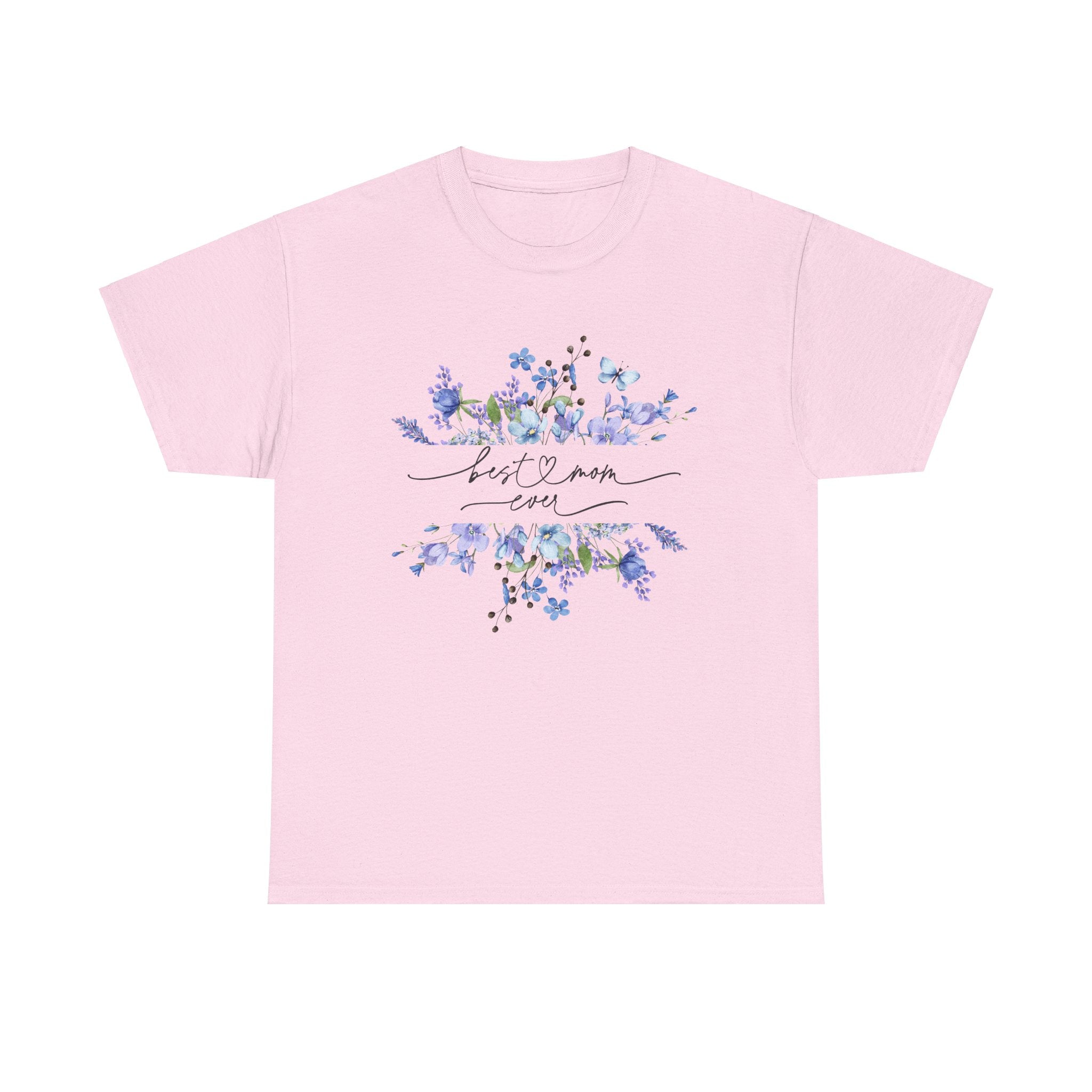 Blue floral Mama Colorful Unisex Heavy Cotton Tee