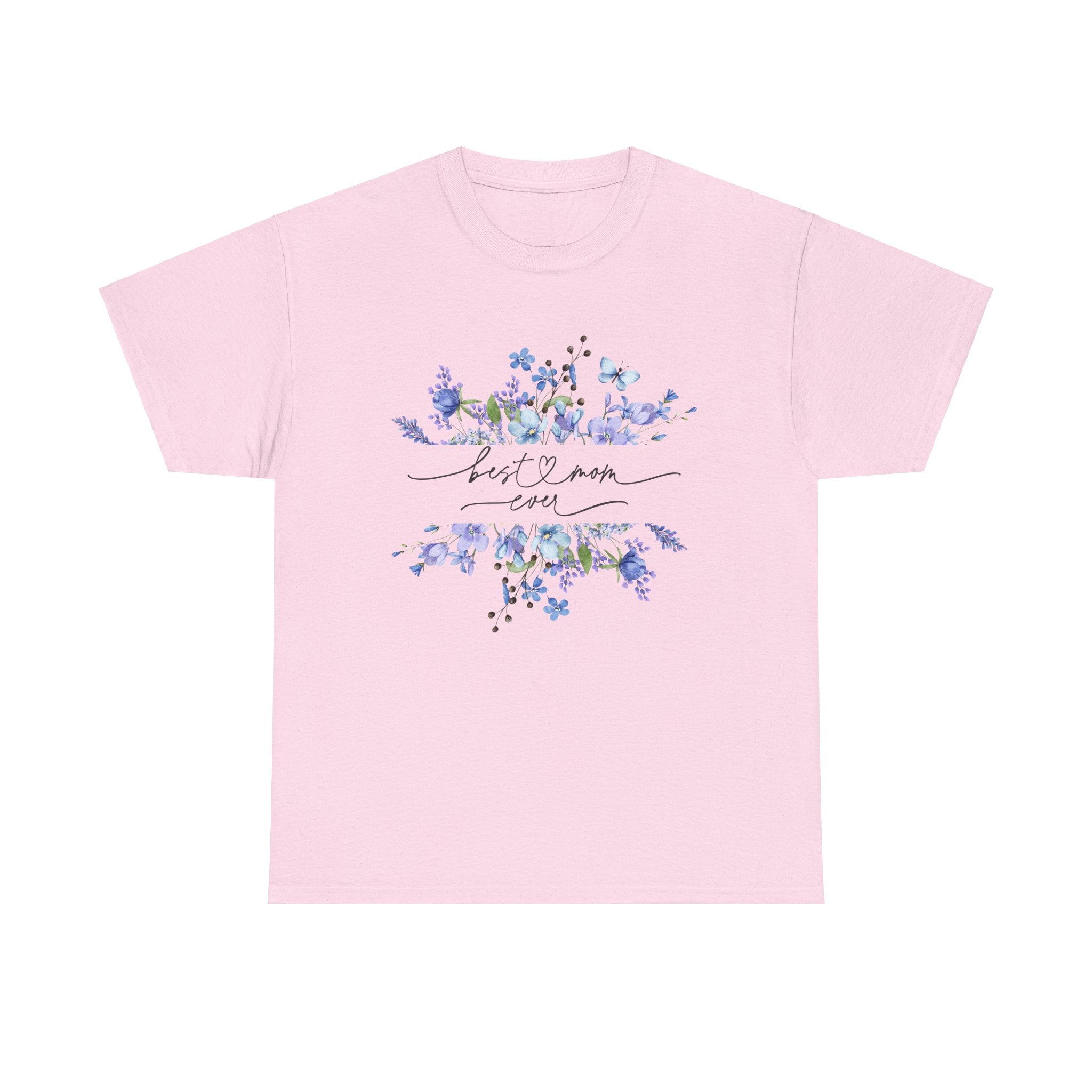 Blue floral Mama Colorful Unisex Heavy Cotton Tee - Spruced Roost