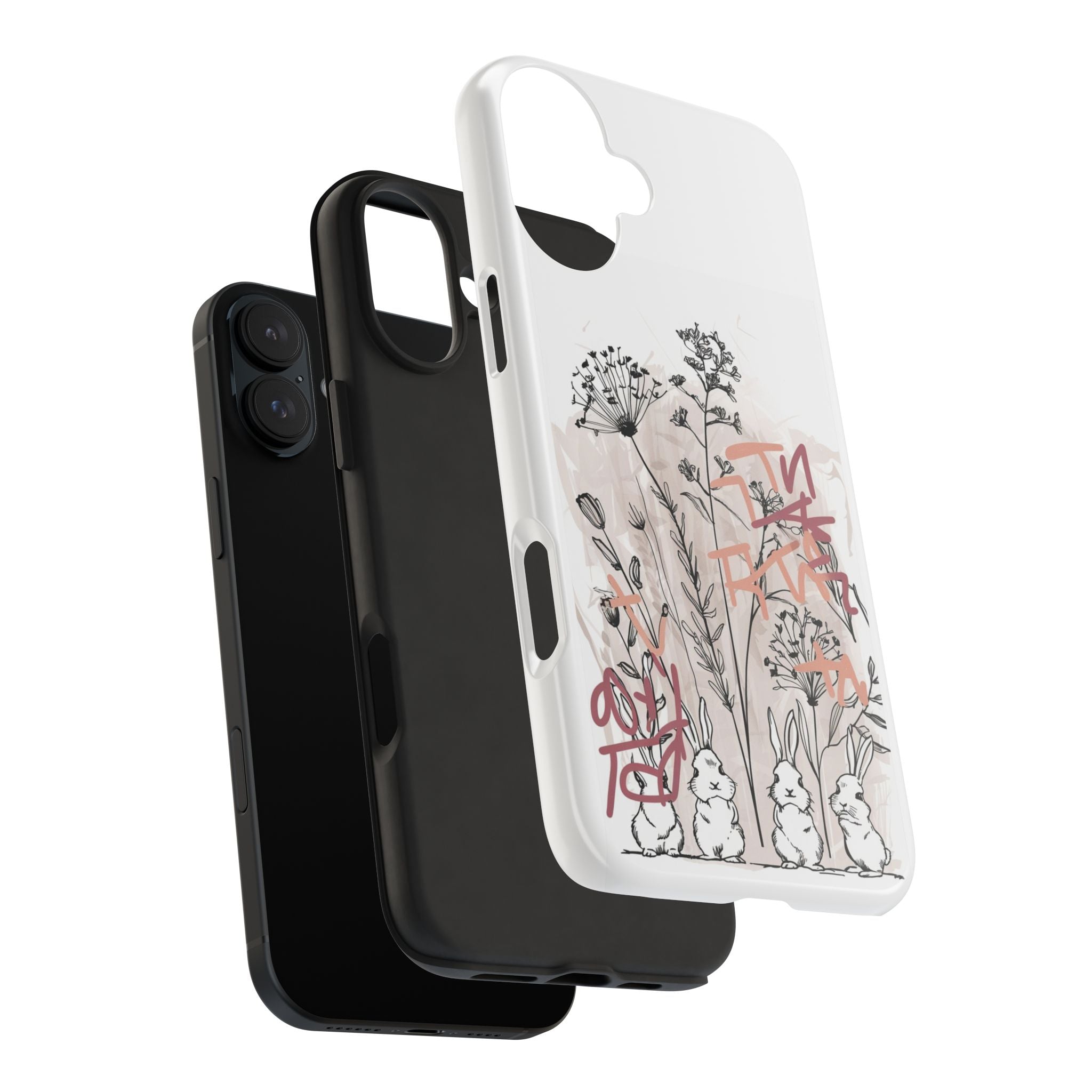 Grafitti Barden Bunnies - Tough Case for iPhone 14, 15, 16 - Spruced Roost