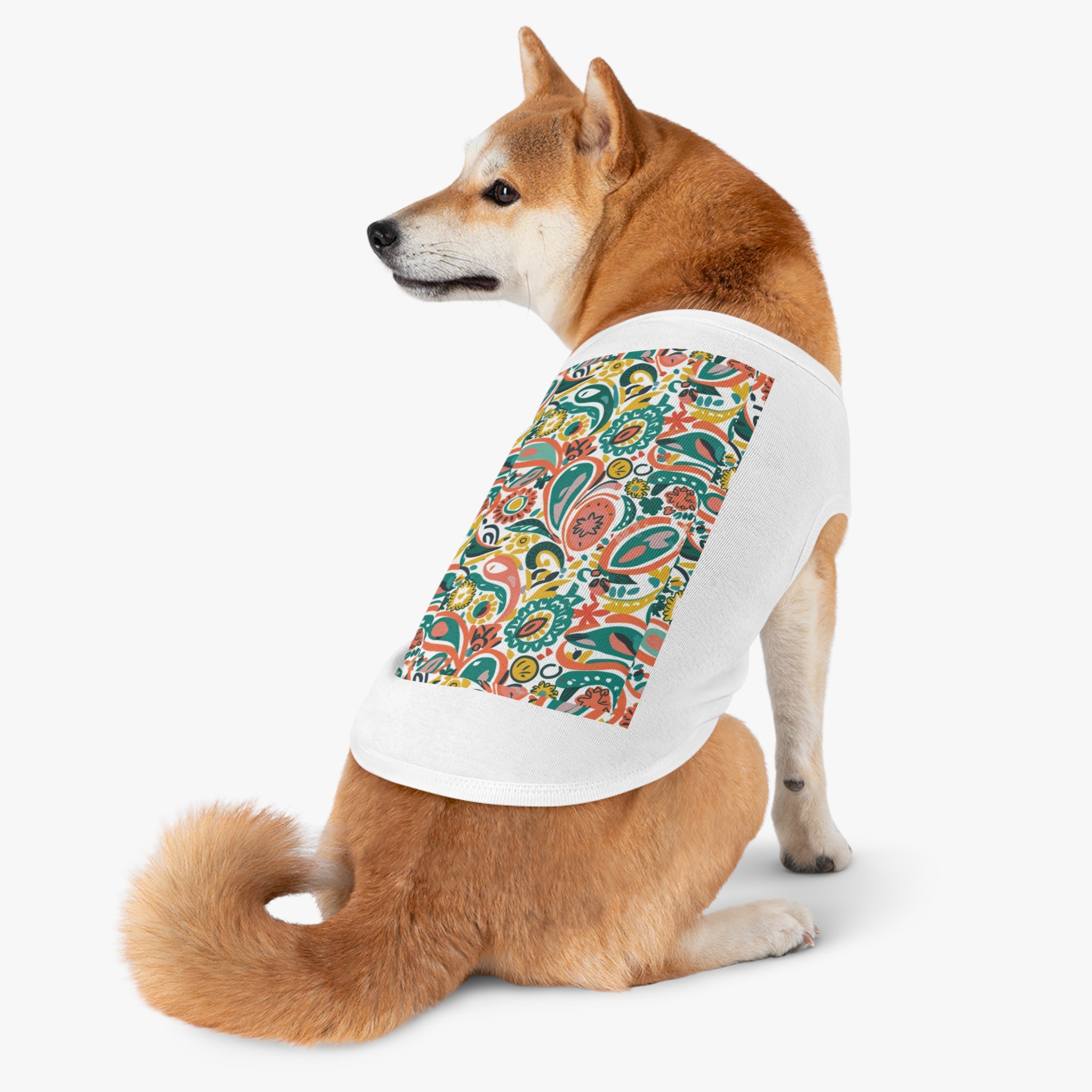 Paisley Persimmon - Pet Tank Top