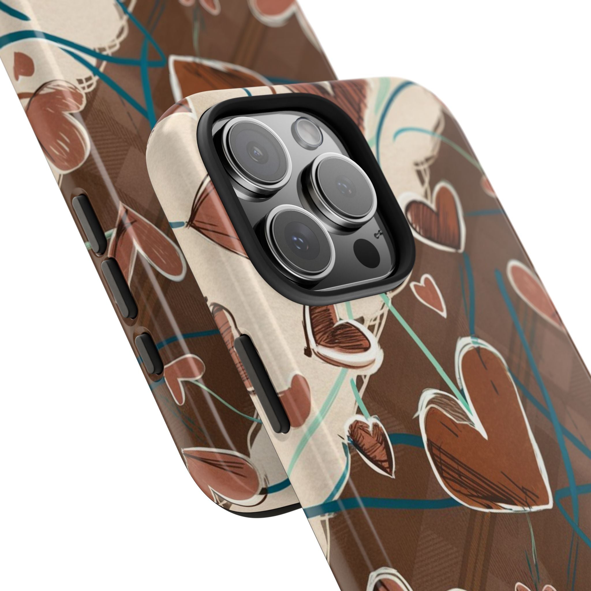 Hearts au Naturel - Tough Case for iPhone 14, 15, 16 - Spruced Roost
