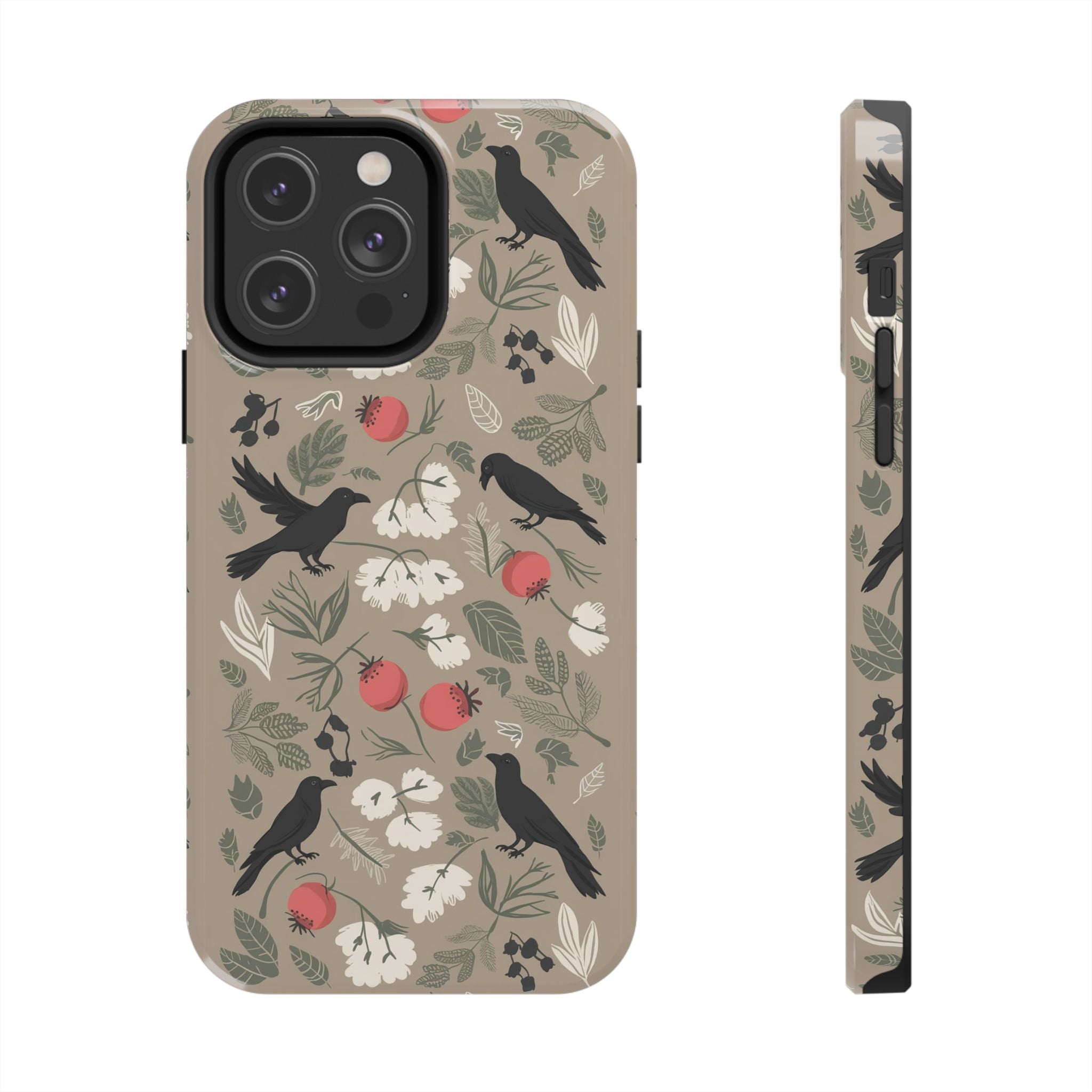 Black Crows Berries - Tough Case for iPhone 14, 15, 16