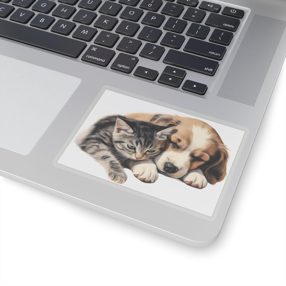 Puppy and Kitty Cuddles - Kiss-Cut Stickers