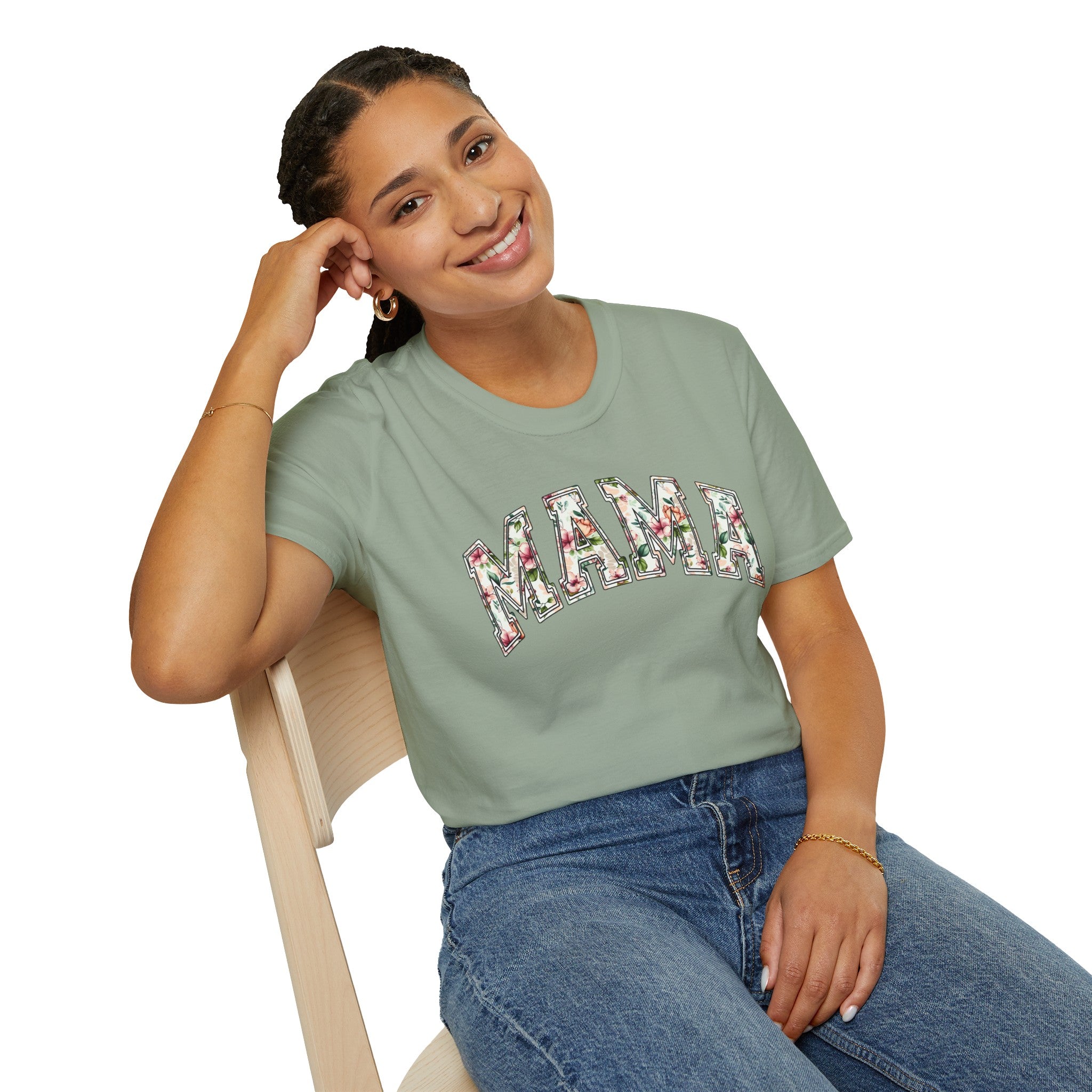 Mama Floral Unisex Softstyle T-Shirt - Spruced Roost