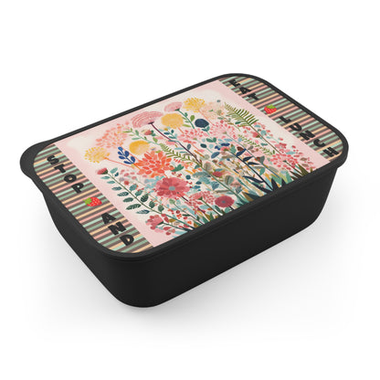 Stop and Eat PLA Bento Box with Band and Utensils