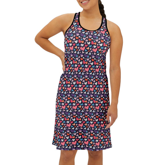 Up-Hearted Women's Racerback Dress (AOP)