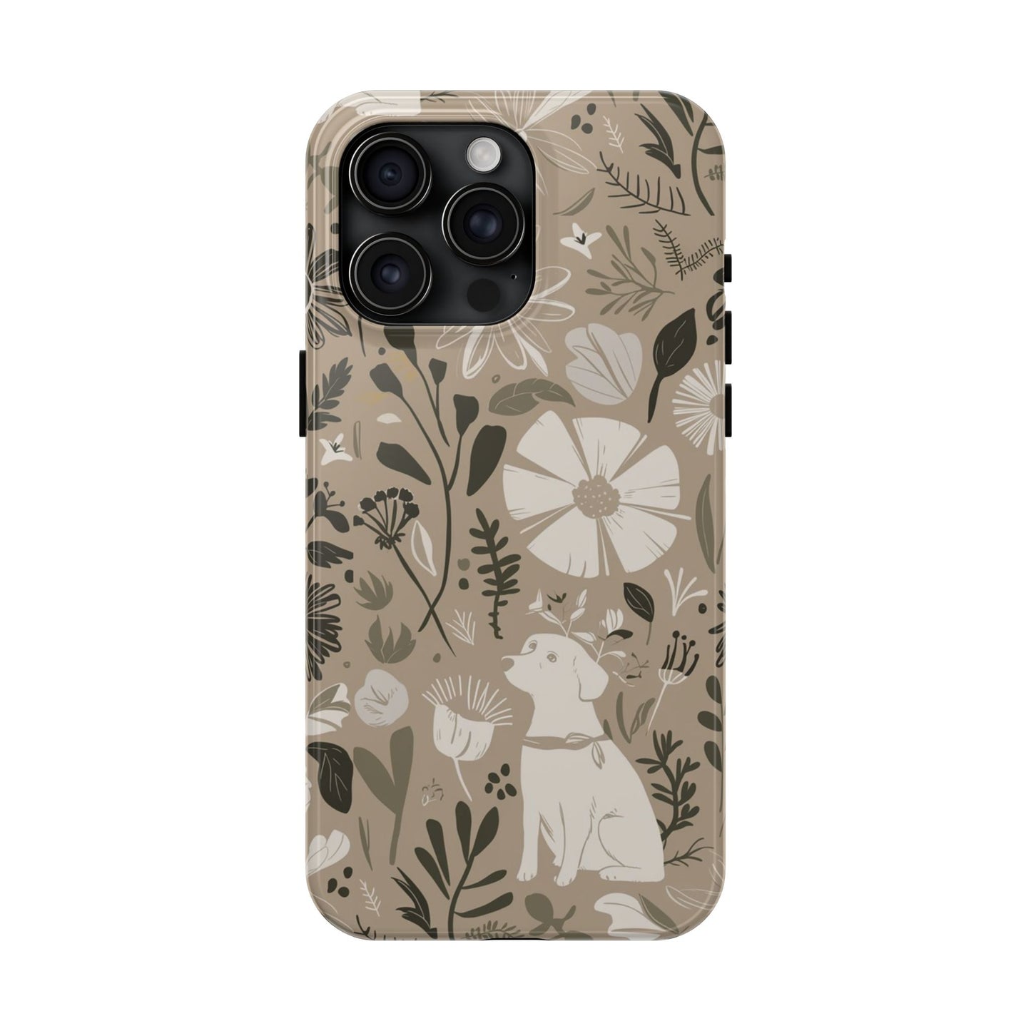 Natural Flower Dog - Tough Case for iPhone 14, 15, 16