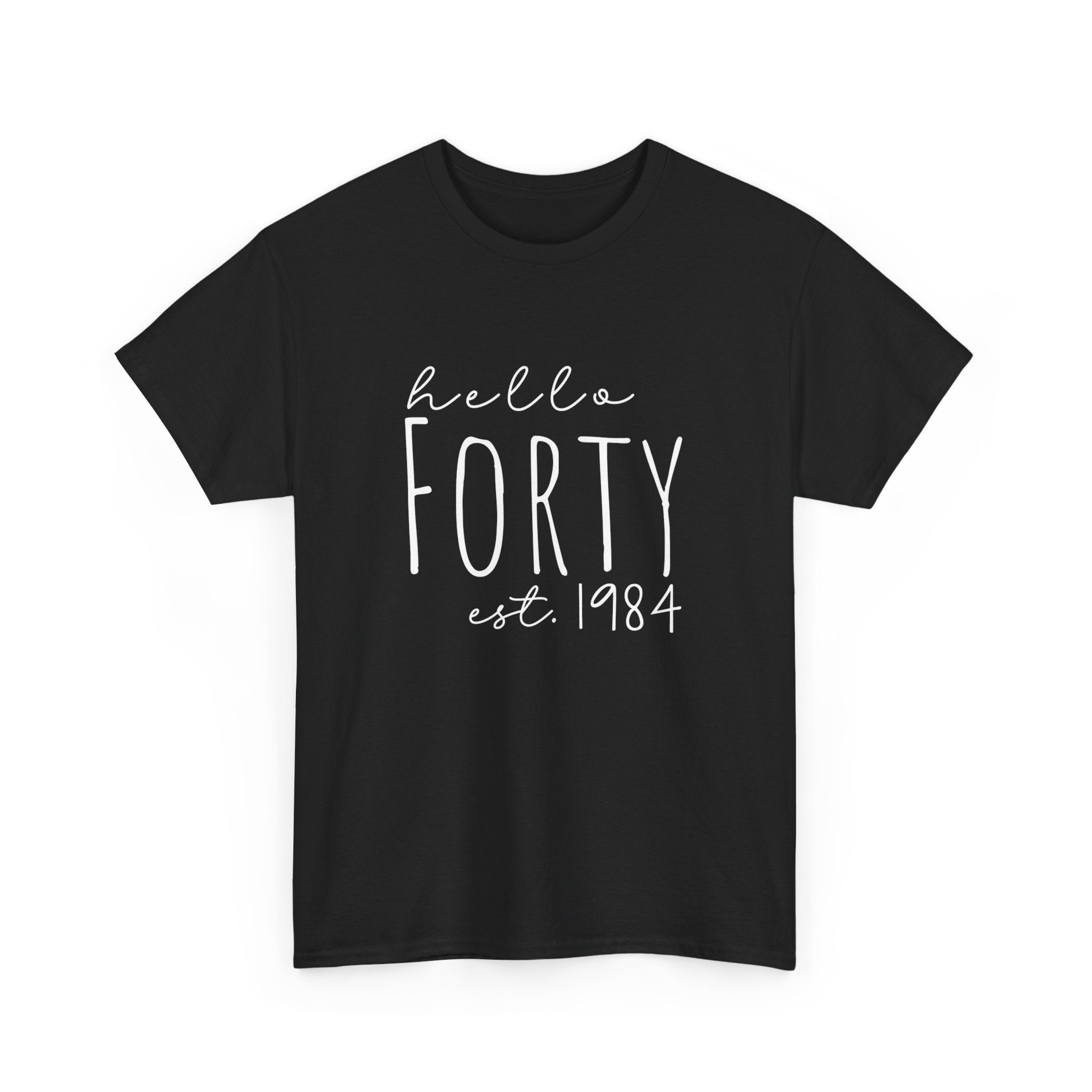 Forty Black & White Unisex Heavy Cotton Tee - Spruced Roost