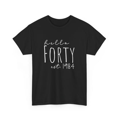 Forty Black & White Unisex Heavy Cotton Tee