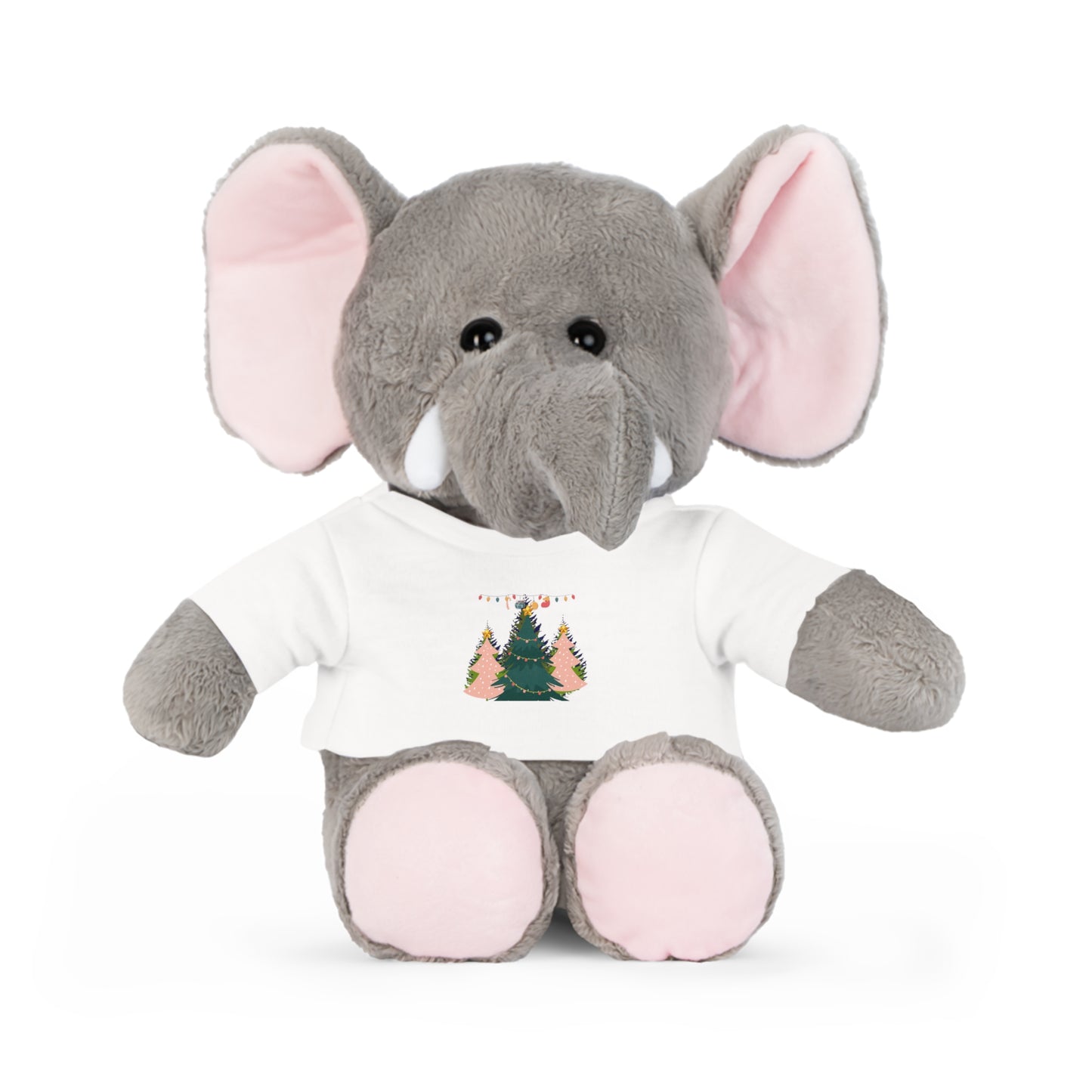 Christmas Plush Toy with T-Shirt - Warm & Cozy Xmas - Bear, Sheep, Bunny Elephant