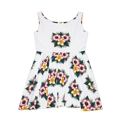 Polynesian Plumeria & Hibiscus - Women's Skater Tank Dress (AOP)