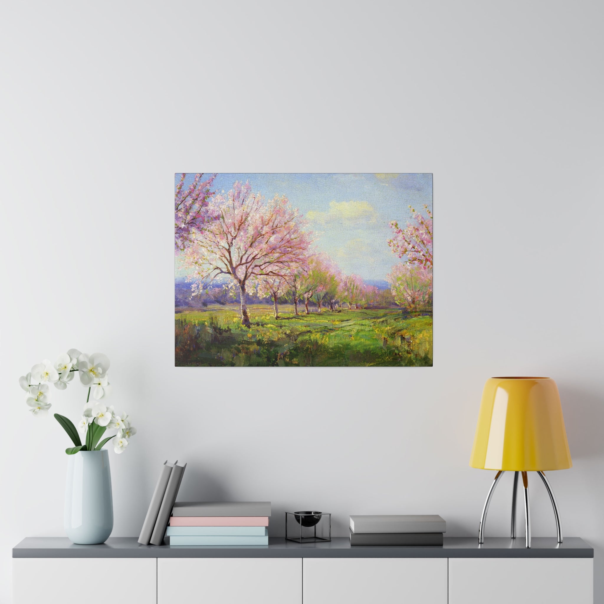Peach Orchard on Mavericks Farm - Julian Onderdonk - Matte Canvas, Stretched, 0.75" - Spruced Roost