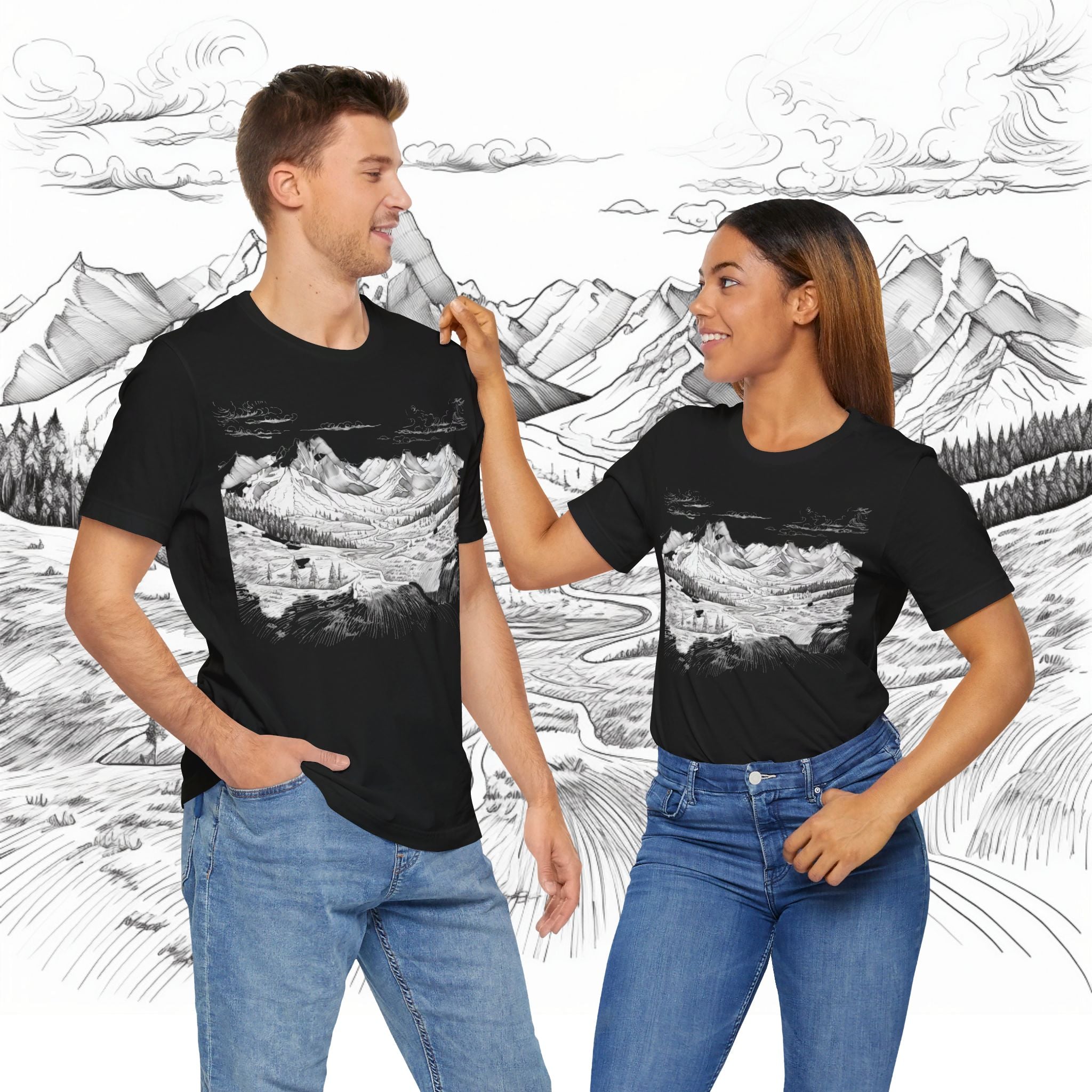 Chugach Valley Alaskan Wilderness - Unisex Jersey Short Sleeve Tee