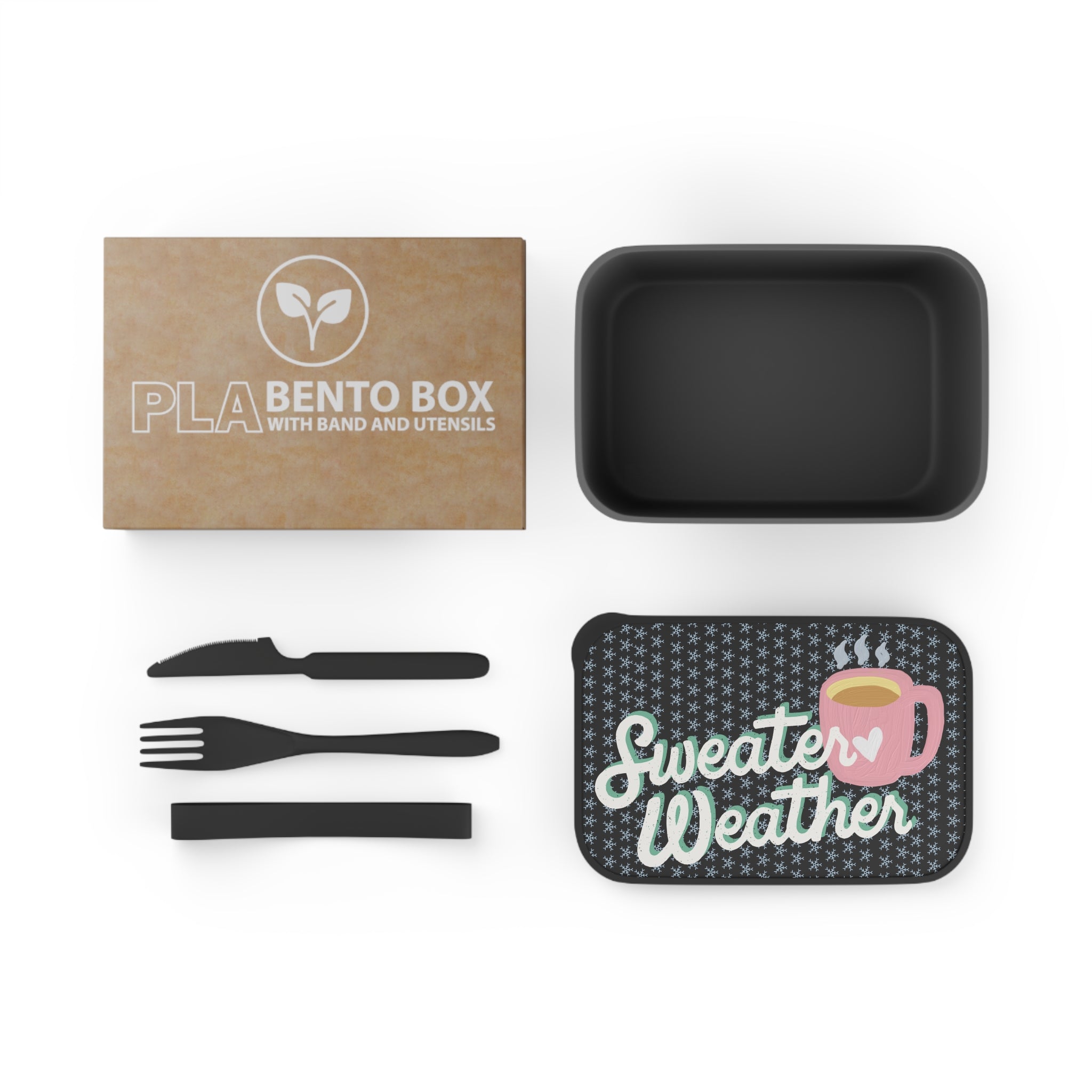 Sweater Weather - PLA Bento Box with Band and Utensils
