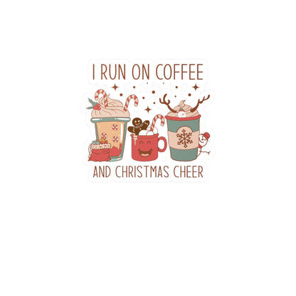 I run on Coffee - Kiss-Cut Vinyl Decals