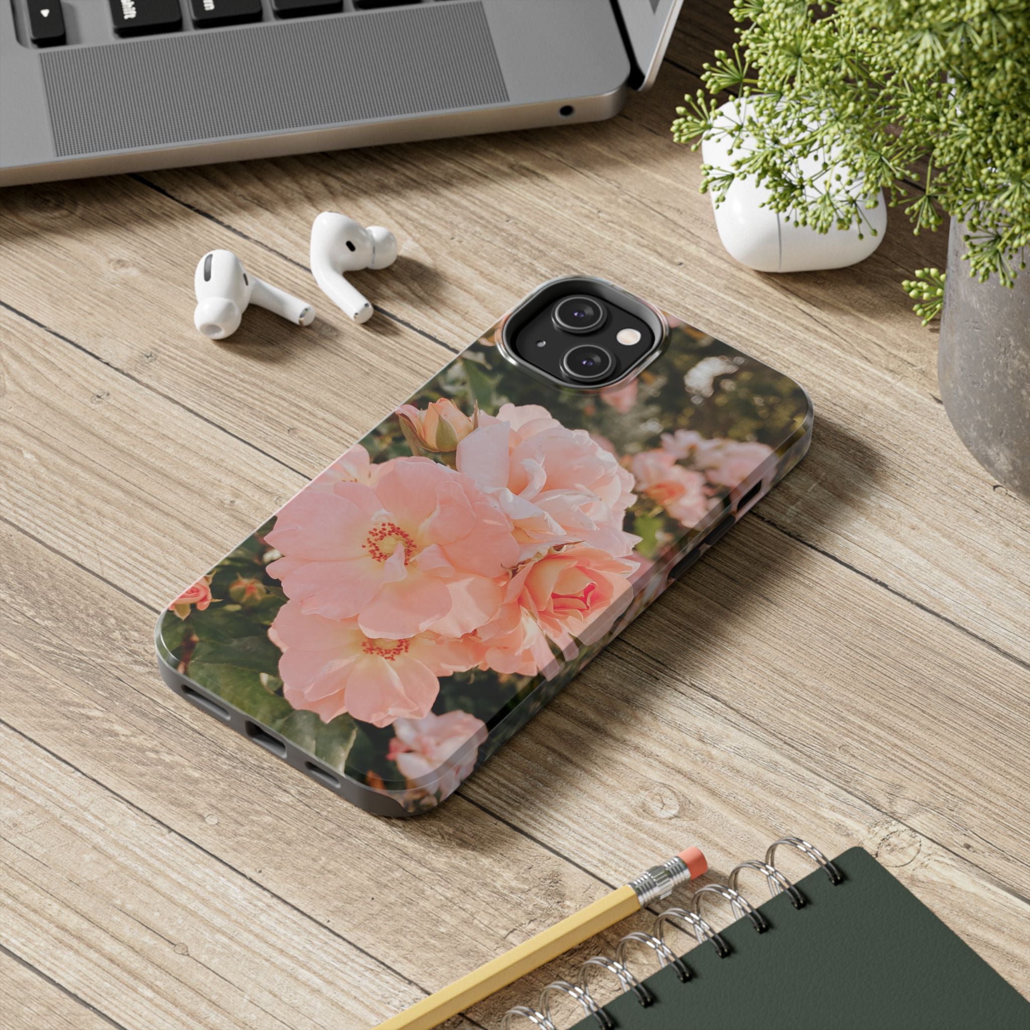 Blush Hollyhocks - Tough Case for iPhone 14, 15, 16