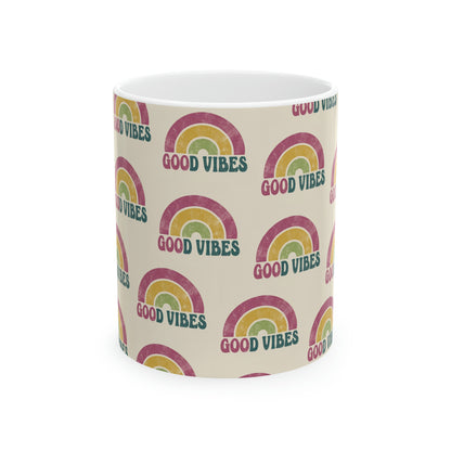 Good Vibes Magenta - Ceramic Mug, 11oz