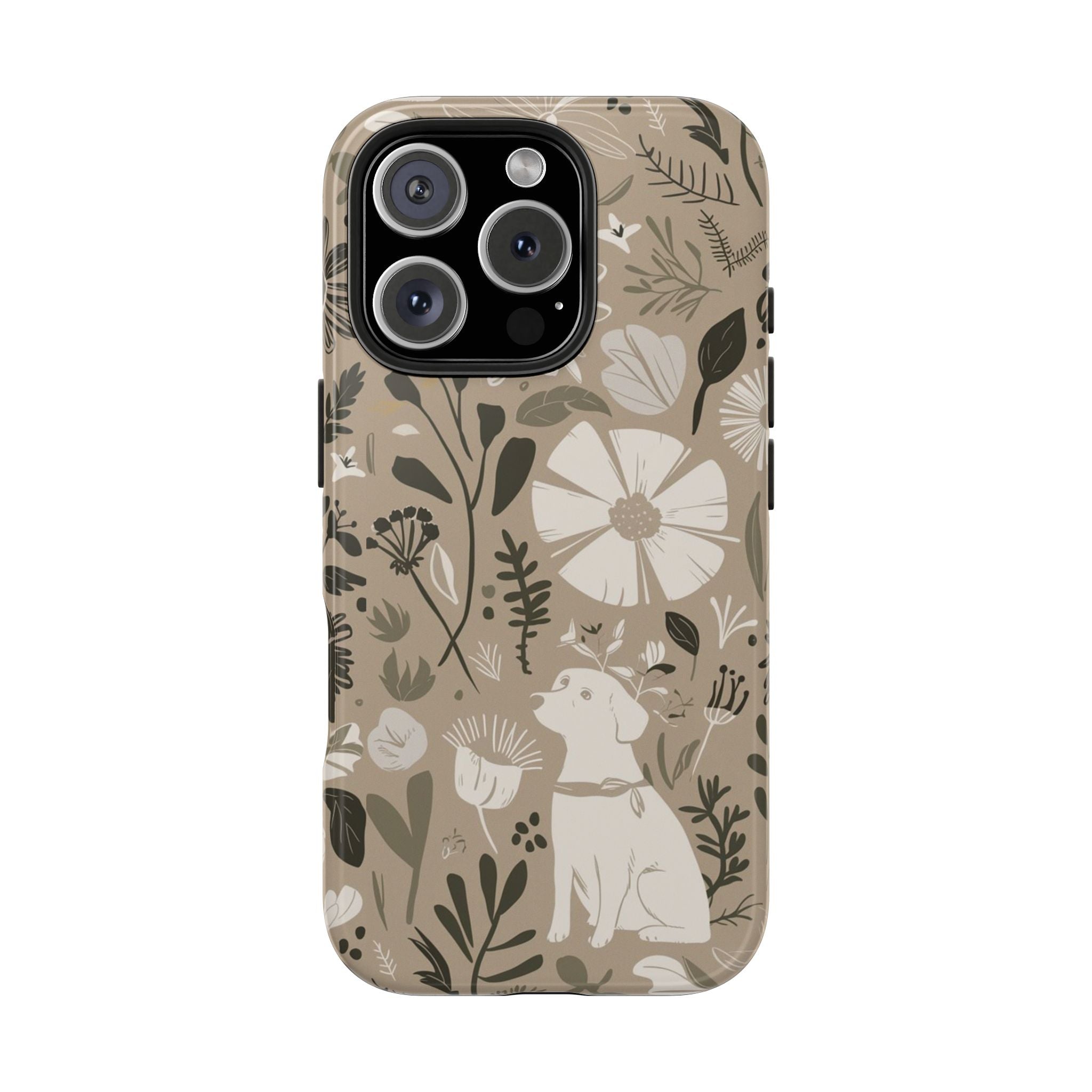 Natural Flower Dog - Tough Case for iPhone 14, 15, 16 - Spruced Roost