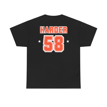 Harder 58 Back Unisex Heavy Cotton Tee *Customizable