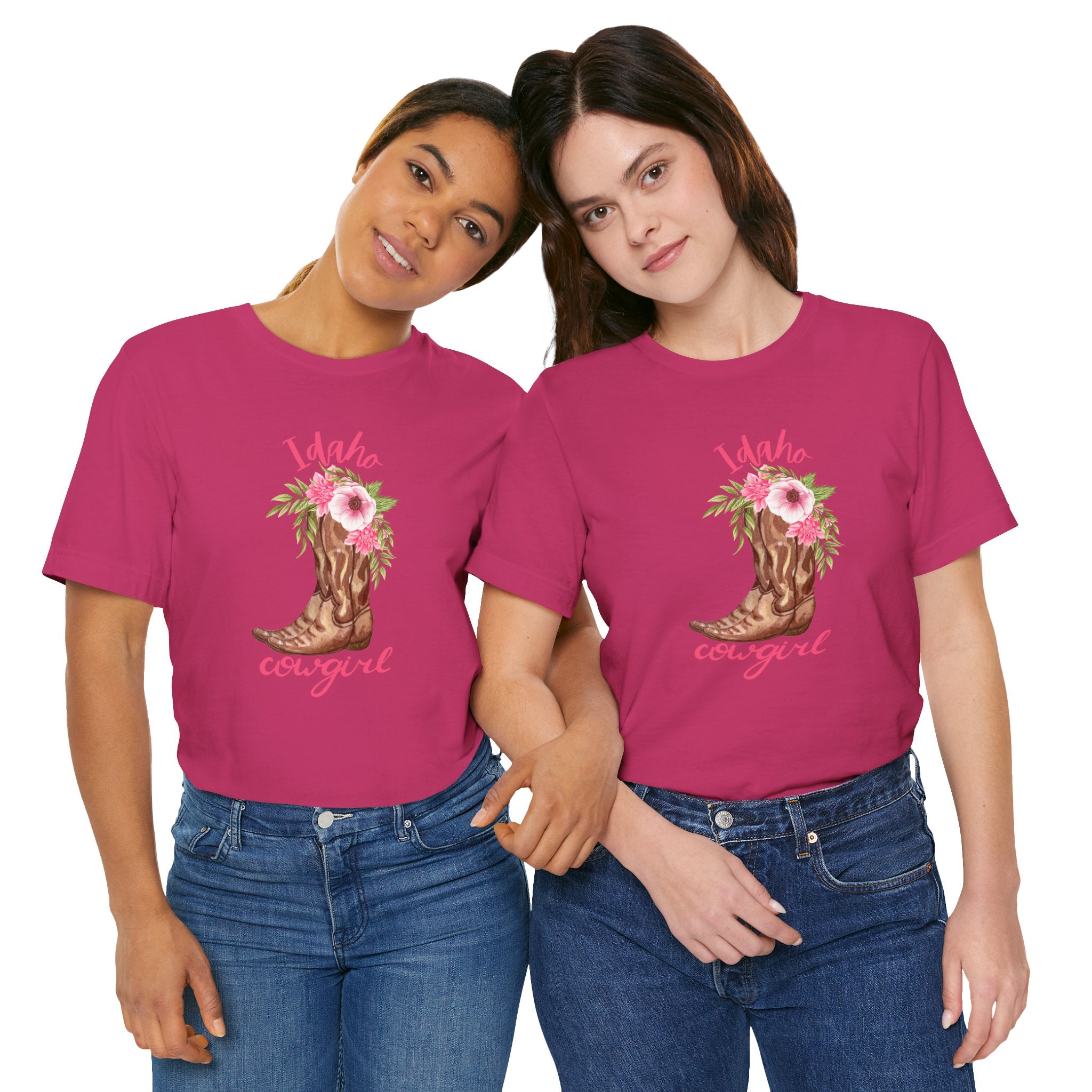 Idaho Cowgirl Graphic Tee | Stylish Unisex Short Sleeve Shirt for Western Lovers