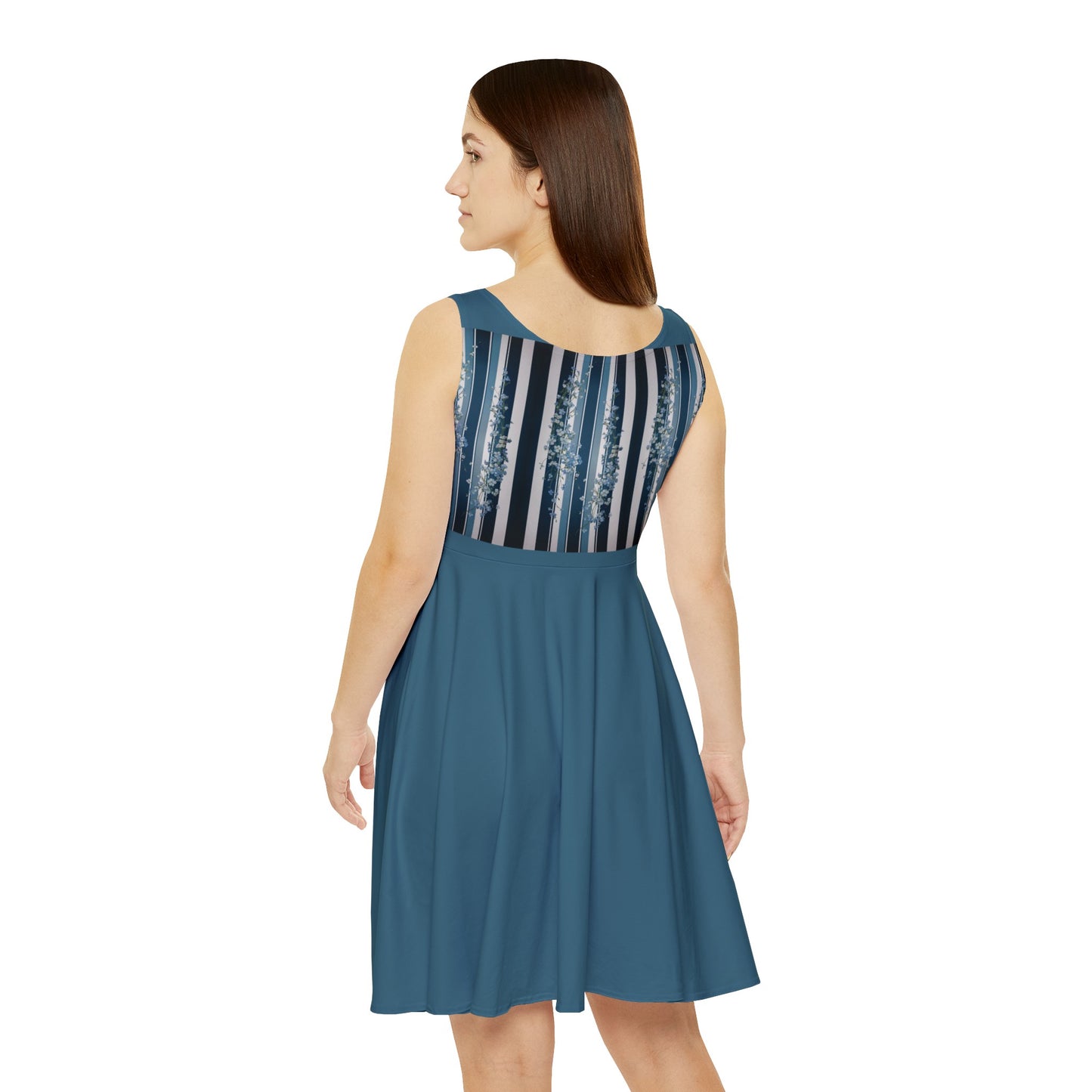 Forget-Me-Not Women's Skater Dress (AOP)