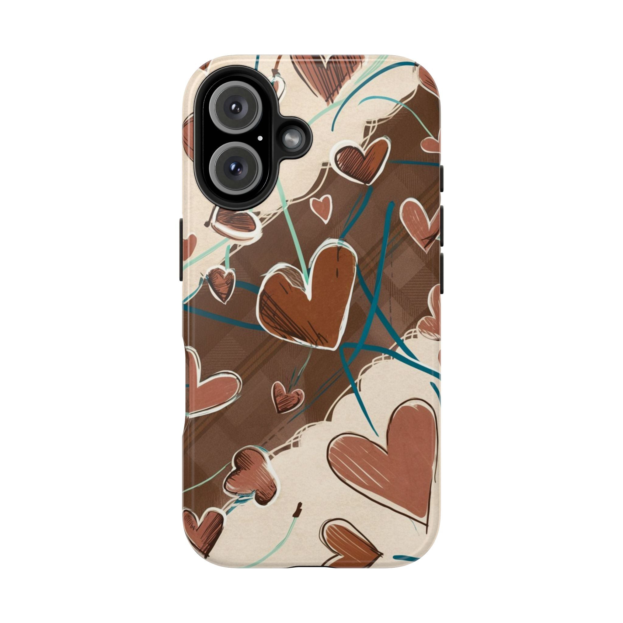Hearts au Naturel - Tough Case for iPhone 14, 15, 16 - Spruced Roost