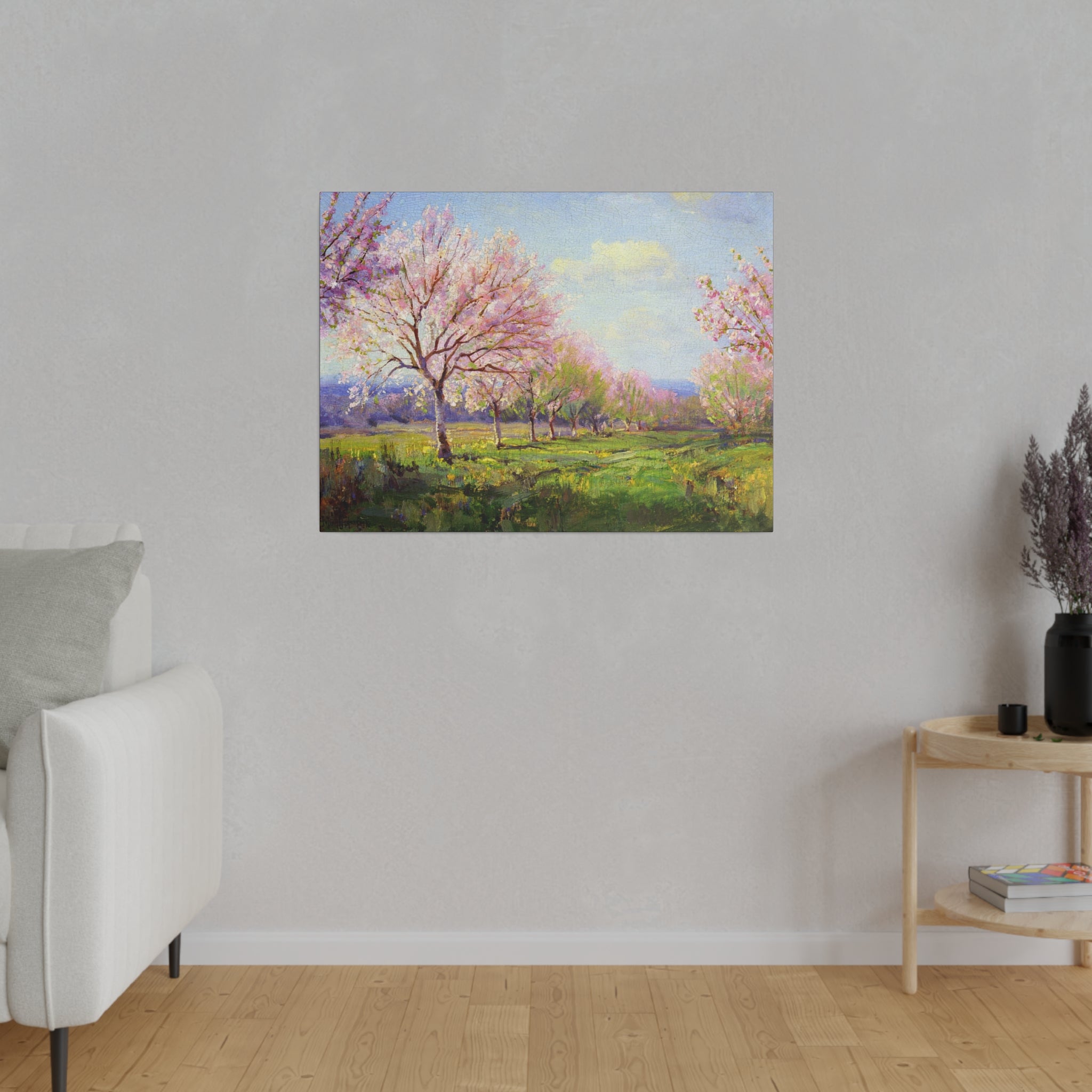 Peach Orchard on Mavericks Farm - Julian Onderdonk - Matte Canvas, Stretched, 0.75" - Spruced Roost