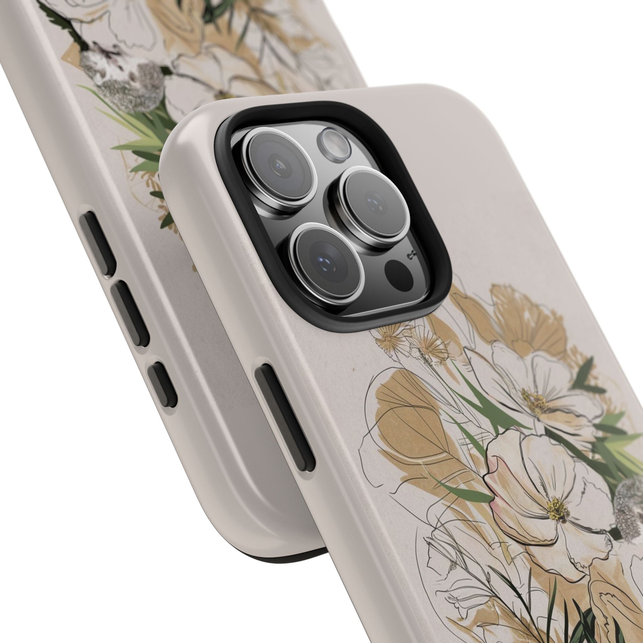 Hedgehog Garden Grafitti - Tough Case for iPhone 14, 15, 16 - Spruced Roost