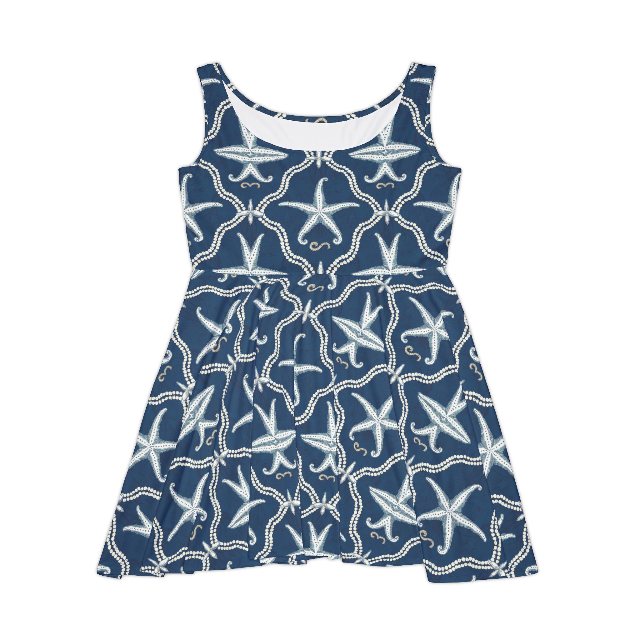 Nautical Starfish - Women's Skater Tank Dress (AOP)