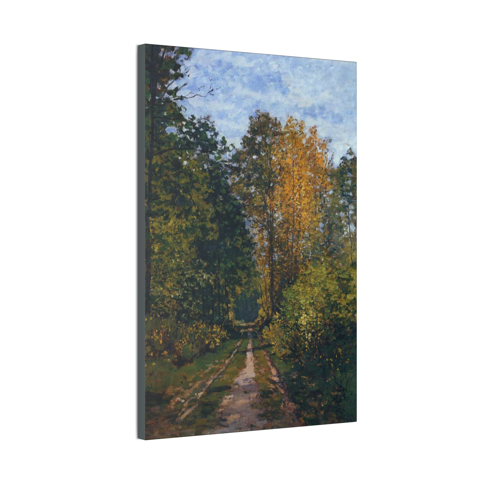 Wooded Path 1865 - Claude Monet - Canvas Stretched, 0.75" - Spruced Roost