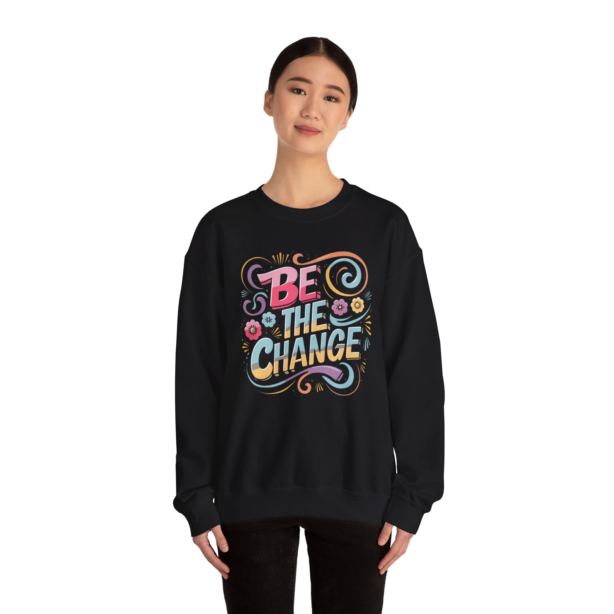 Be the Change - Unisex Heavy Blend™ Crewneck Sweatshirt - Spruced Roost